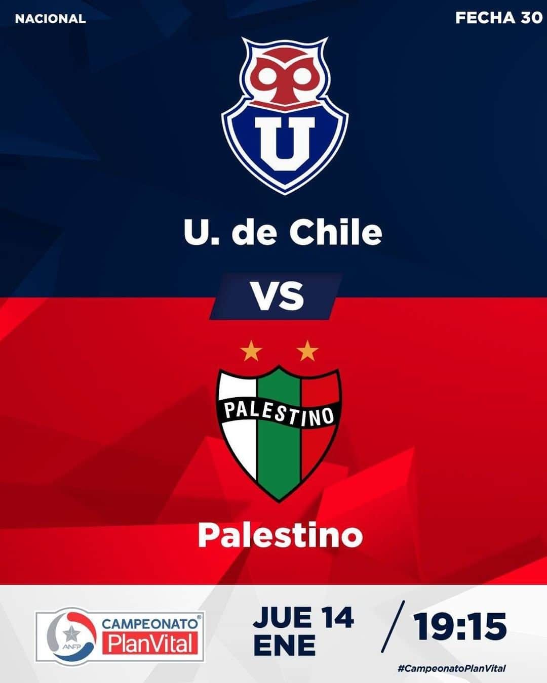 サッカー チリ代表チームさんのインスタグラム写真 - (サッカー チリ代表チームInstagram)「🇨🇱⚽ Un jueves de #CampeonatoPlanVital   😍 A partir de las 17:00 horas, tres partidos claves del torneo  ✅ @evertonvina vs. @audaxoficial  ✅ @udechileoficial vs. @palestino  ✅ @ueoficial vs. @cruzados_oficial   📺 Todo por @cdf.cl   #Chile #Fecha30 #FutbolChileno」1月14日 22時55分 - campeonatochi