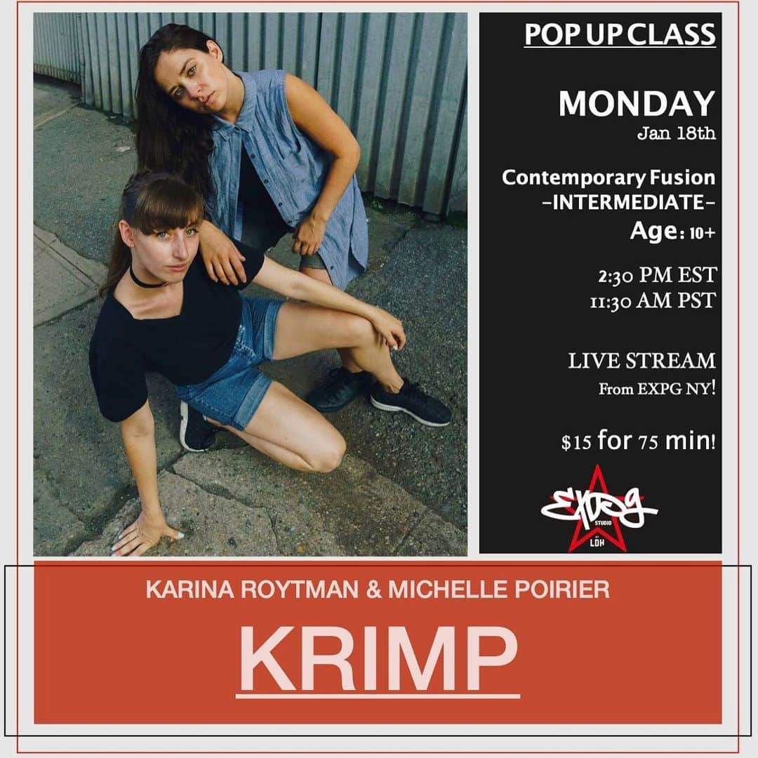 EXILE PROFESSIONAL GYMさんのインスタグラム写真 - (EXILE PROFESSIONAL GYMInstagram)「SAVE THE DATE !!!! Saturday , January 18th  2:30 pm EST   @krimpdance in da building with Contemporary Fusion 😍😍🔥🔥🔥🔥🔥🔥🔥🔥🔥🔥🔥 You won’t wanna miss this class!! 😍😍😍😍 . 😍😍😍😍😍😍😍😍😍😍  . . 😍😍😍😍👏🏽👏🏽👏🏽👏🏽👏🏽👏🏽 . Registration is open !!! . How to book🎟 ➡️Sign in through MindBody (as usual) ➡️15 minutes prior to class, we will email you the private link to log into Zoom, so be sure to check your email! ➡️Classes will start on time, so make sure you pre register, have good wifi and plenty of space to safely dance! . . Zoom Tips🔥 📱If you plan to use your phone, download the Zoom app for the best experience. 🤫Please use the “mute” button when you are not speaking to prevent feedback. 💃You do not have to join displaying your video or audio, but we do encourage it so teachers can offer personalized feedback and adjustments. . 🔥🔥🔥🔥🔥🔥🔥🔥🔥 . #expgny #onlineclasses #newyork #dancestudio #danceclasses #dancers #newyork #onlinedanceclasses」1月15日 8時48分 - expg_studio_nyc