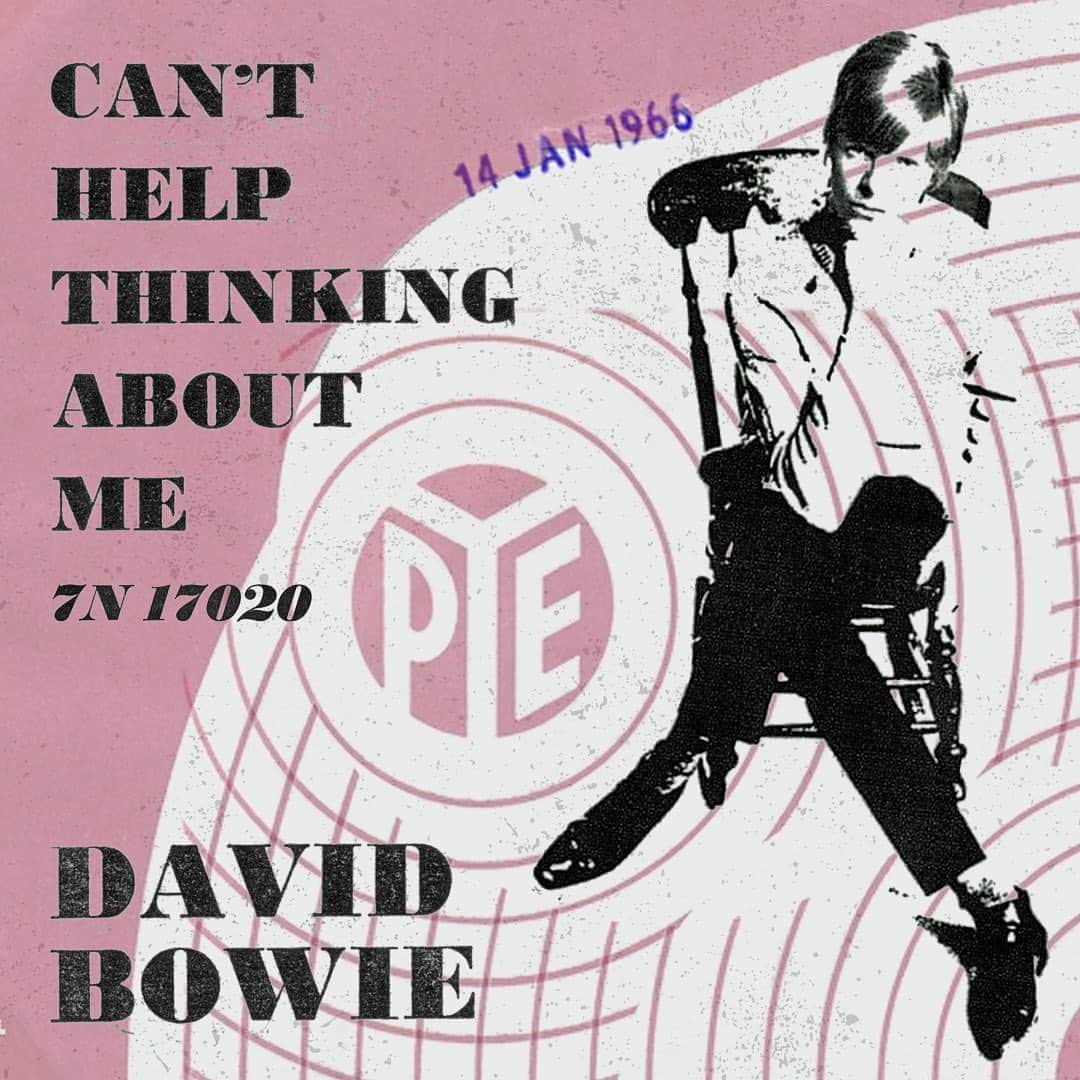 デヴィッド・ボウイさんのインスタグラム写真 - (デヴィッド・ボウイInstagram)「DAILY BOWIE THING – Day 70  “I hope I make it on my own...”  David Bowie’s 7" single, Can't Help Thinking About Me, was released on 14th January 1966 in the UK, fifty-five years ago today. Issued as Pye 7N 17020, the B-side was, And I Say To Myself, another Bowie-penned tune along with the A-side.  Officially issued as David Bowie with The Lower Third, (that's what it says on the stock copy label) evidence points to the theory that this really should have been the first solo David Bowie release. Promos of the single sport David Bowie alone, as does the front-page NME advert (published the same day as the record was released), along with the other press adverts we have used.   Further evidence can be seen in an article that appeared in a trade mag of March 3rd, 1966, (originally supplied to us by BowieNetter Shilo65) though David had parted company with the band by this time. It's also interesting to note the missing G from the song title in the shop display, reinforced by the appearance of an apostrophe in place of the missing letter in the actual copy. Where are Pauline Williams and Mary McGukin now, we wonder, and do they still have their David Bowie autographs?  In the event, the personal appearances the sharply dressed young mod made, such as the one reported above, did nothing to ensure the success of Can't Help Thinking About Me, despite three dubious weeks on the Melody Maker singles chart, a privilege which was allegedly bought with good hard cash!  Bowie promoted the single on the TV show Ready Steady Go! with his new band The Buzz on 4th March, the colour picture here is from the taping of the backing track the day before.  Can't Help Thinking About Me contained what Bowie considered to be one of the worst lines he ever wrote: “My girl calls my name ‘Hi Dave. Drop in, see you around, come back, If you're this way again’”.   It’s not that bad and either way David retained enough of a fondness for the song to resurrect a cracking version for the 1999 'hours...' promotional tour.  #DailyBowieThing  #BowieCantHelpThinking」1月15日 8時57分 - davidbowie