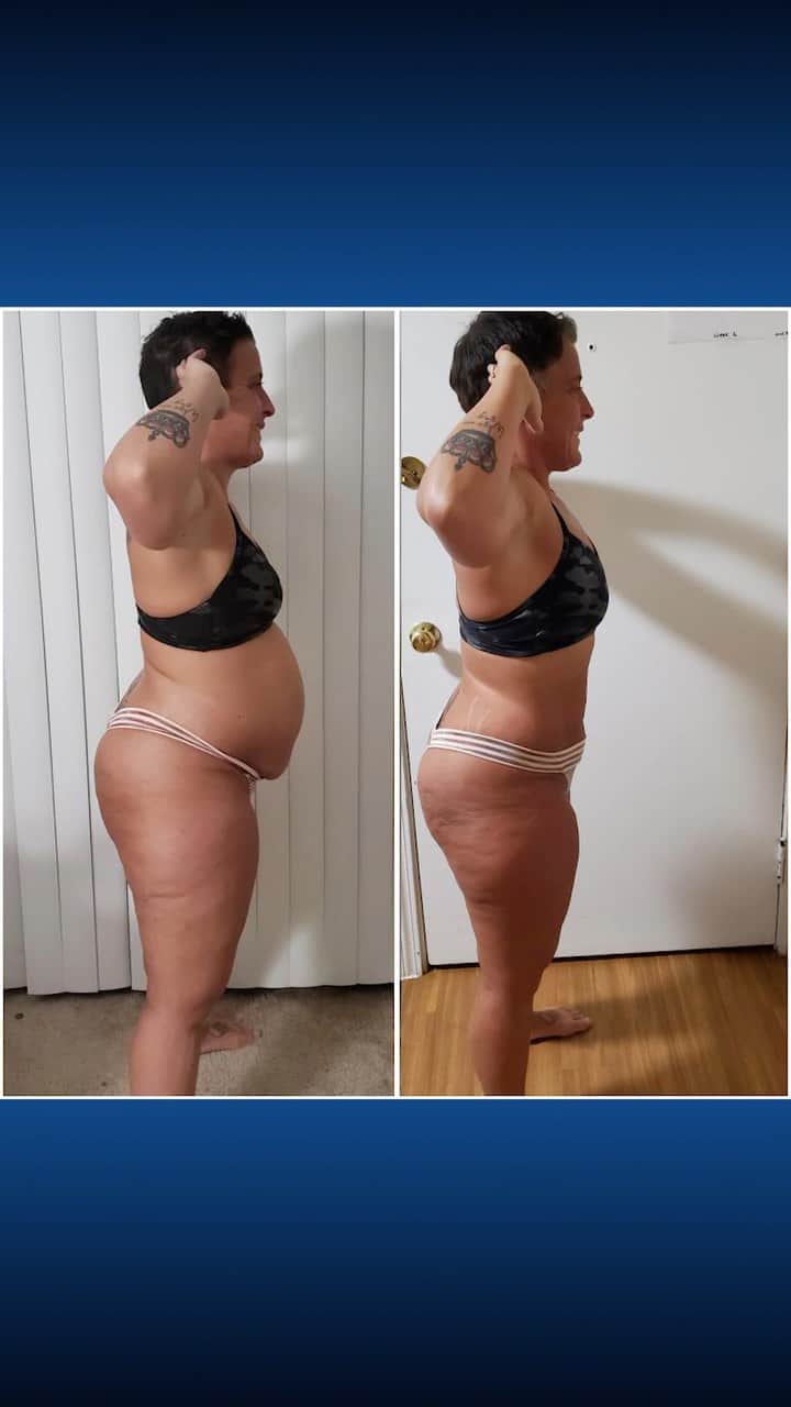 Lauren Drain Kaganのインスタグラム：「BRENDA  @blevine83 in her own words: “The biggest part of life is the doing and not doing. For me there had to be zero excuses as an excuse is giving power to a challenge over me . I joined this challenge because I had regained weight plus more and undid almost 3 years of hard work especially when judging myself from a mirror and when I got dressed every morning. In other words I had let excuses take over and joining this challenge was a way for me to take the power back and put in the hardwork and face the fears of leaving the comfort zone of hiding from mirrors and numbers in my pant size. This challenge has put me beyond my expectations in 6 weeks and I would recommend it for anyone who needs a good push!” She also took home $600 in cash for having accomplished this amazing transformation. Join my next 6 Week Challenge starting this Sunday the 17th. Get all the info via the link in my bio💪🏽 Spots are almost gone so get yours while you still can🙈 What are you waiting for? If you are hesitant just look over the testimonials on my website or drop me an email with your questions. I’ve now helped over 25,000 clients over the last 5 years and will be doing this program along side everyone to hit my personal 2021 postpartum goals.  #weightloss #weightlossjourney #diet #dietplan #workout #athomeworkout #fitmom #fitness #fitnessmotivation #fitness #fitfam #mealplan #legday #squats #squat」