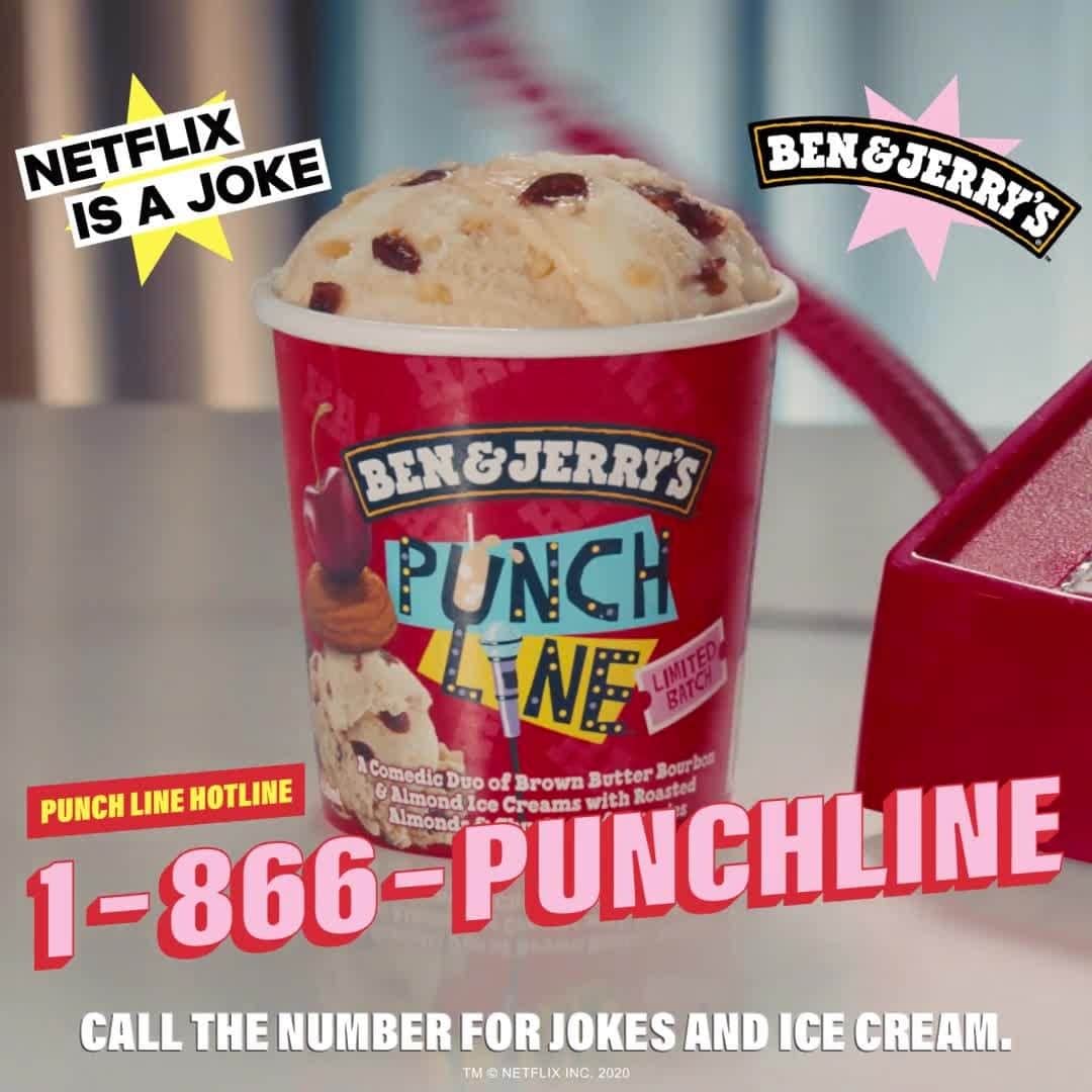 Ben & Jerry'sのインスタグラム：「Call the #PunchLineHotline for wanda-ful jokes! Okay, the jokes are definitely better than that one. Link in bio!⁠」