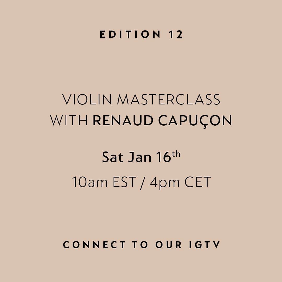 Nespressoさんのインスタグラム写真 - (NespressoInstagram)「#NespressoEditions – Edition 12   @rcapucon has performed violin on stages across the globe, and now he is offering an exclusive behind-the-scenes masterclass with students from the International Menuhin Music Academy—and the stage is coming to you!   Join us on Saturday January 16th at 10am EST / 4pm CET as he pulls back the curtain on the world of musical performance.   No tickets required for this show, but a cup of coffee and a cozy seat are recommended as you tune in ☕️🎶🎻   #Nespresso #NespressoEditions #Violin」1月15日 1時30分 - nespresso