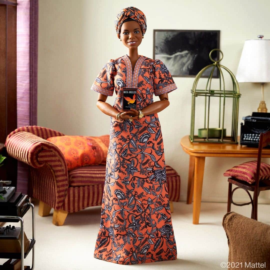 バービーのインスタグラム：「“If you’re always trying to be normal, you will never know how amazing you can be.”  #Barbie is proud to honor the extraordinary #MayaAngelou as the newest heroine in the Inspiring Women Collection. As an author, activist, and teacher, Dr. Angelou serves as an inspiration for what kids can achieve when they speak up, stand out, and refuse to be silenced.」