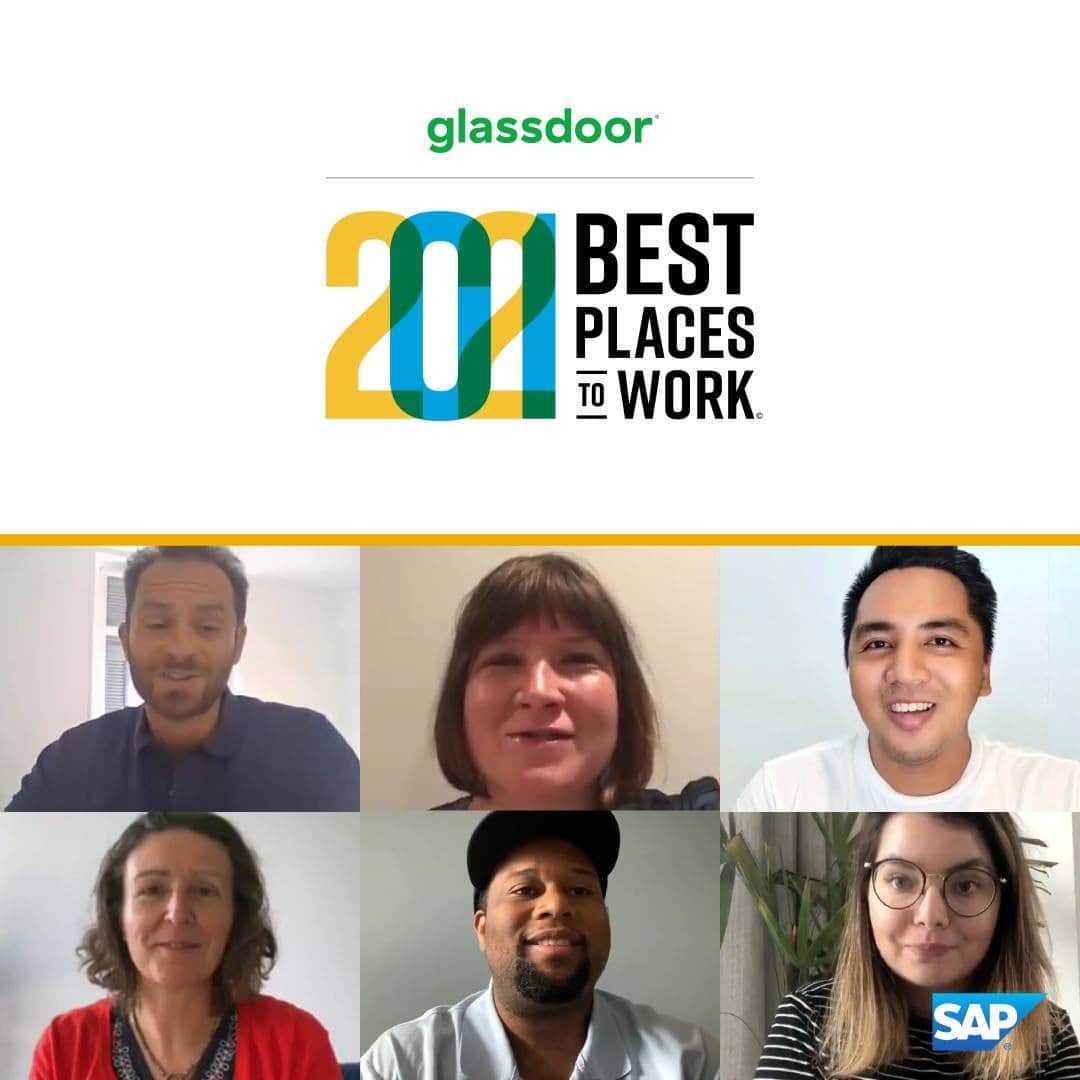 SAPのインスタグラム：「We are proud to be named Glassdoor Employees’ Choice Best Places to Work for the fifth consecutive year. Learn more: http://sap.to/6171HXQnv」