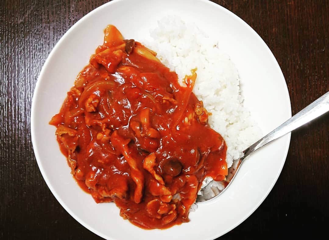 DOTAMAさんのインスタグラム写真 - (DOTAMAInstagram)「ハヤシライスを作りました。細切れ肉ときのこ。トマト缶多め。」1月15日 2時46分 - dotamatica