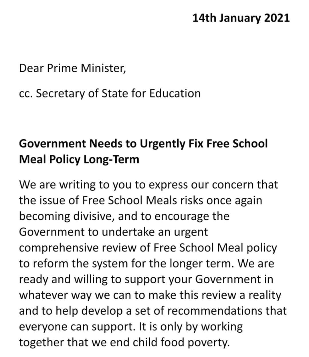 ジェイミー・オリヴァーさんのインスタグラム写真 - (ジェイミー・オリヴァーInstagram)「It’s so wrong that families still have to deal with so much #FreeSchoolMeals uncertainty and frankly unnecessary chaos at the start of every single school term and holiday. We're almost a year into the pandemic now. short term fixes just don't cut it – We need to find a permanent solution. Struggling families must get the right level of support, and crucially that support must meet the right food standards. Every child deserves a decent, nutritious meal, no matter where they live. Everyone who's signed this letter is standing together to call for a complete overhaul of the current set up. Please show your support by tagging @borisjohnsonuk @gavinwilliamson.mp in the comments. JO  (Link in my bio to read the full letter)」1月15日 4時05分 - jamieoliver