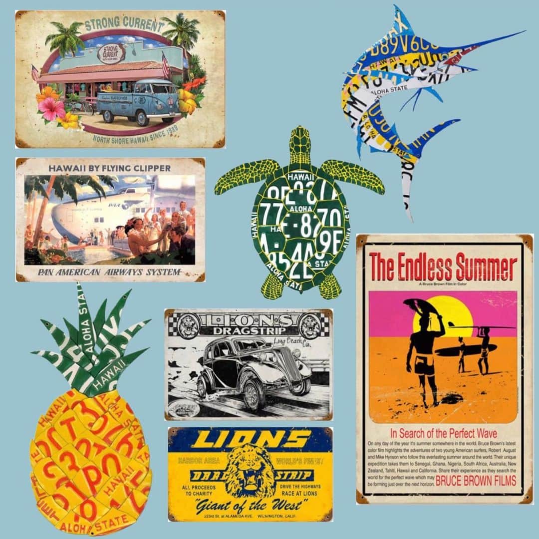 マリブシャツのインスタグラム：「🐢Check out our Vintage Posters! #wallart #malibu #malibushirts #poster #vintage 🍍」