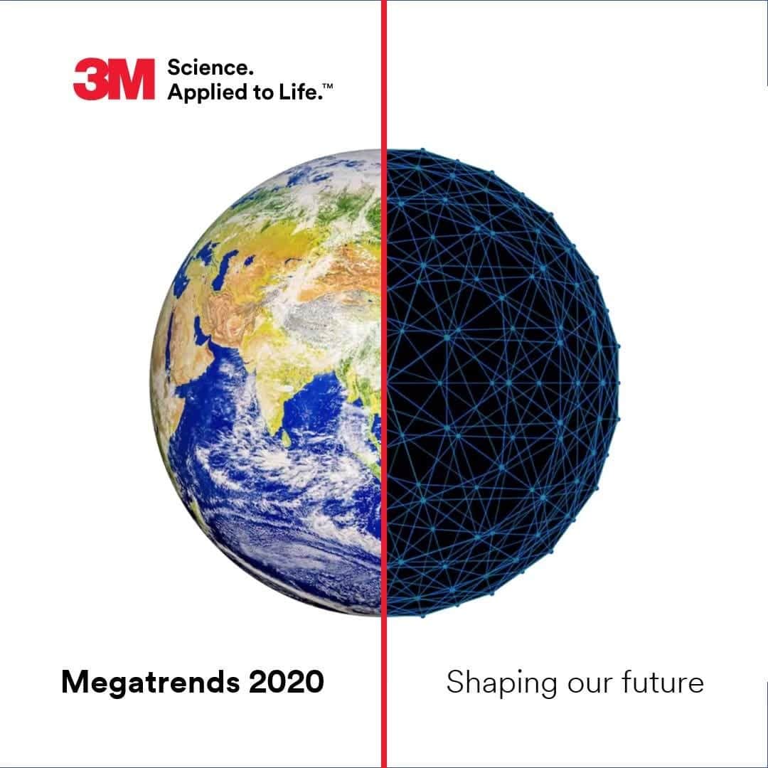 3M（スリーエム）のインスタグラム：「What will the world look like in 2030 and beyond? We are exploring the impact enduring #megatrends could have on our world and you can, too. Read more about how we're approaching and influencing the trends that could shape our future via link in bio.」