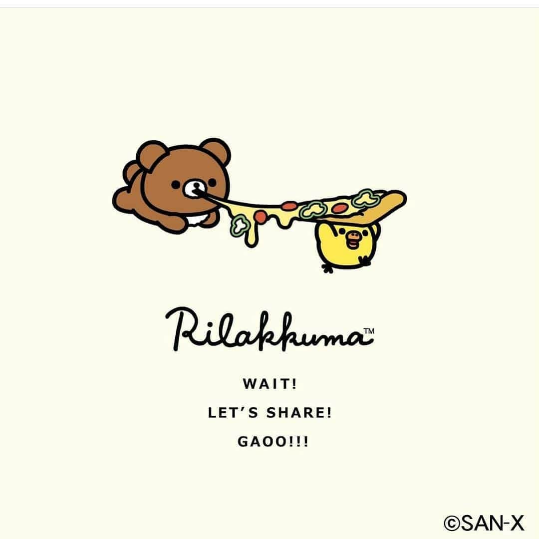 Rilakkuma US（リラックマ）さんのインスタグラム写真 - (Rilakkuma US（リラックマ）Instagram)「Chairokoguma and Kiiroitori have an interesting friendship? Well, it seems they both love pizza at least!  #rilakkumaus #rilakluma #sanx #kawaii #リラックマ #サンエックス」1月15日 6時16分 - rilakkumaus