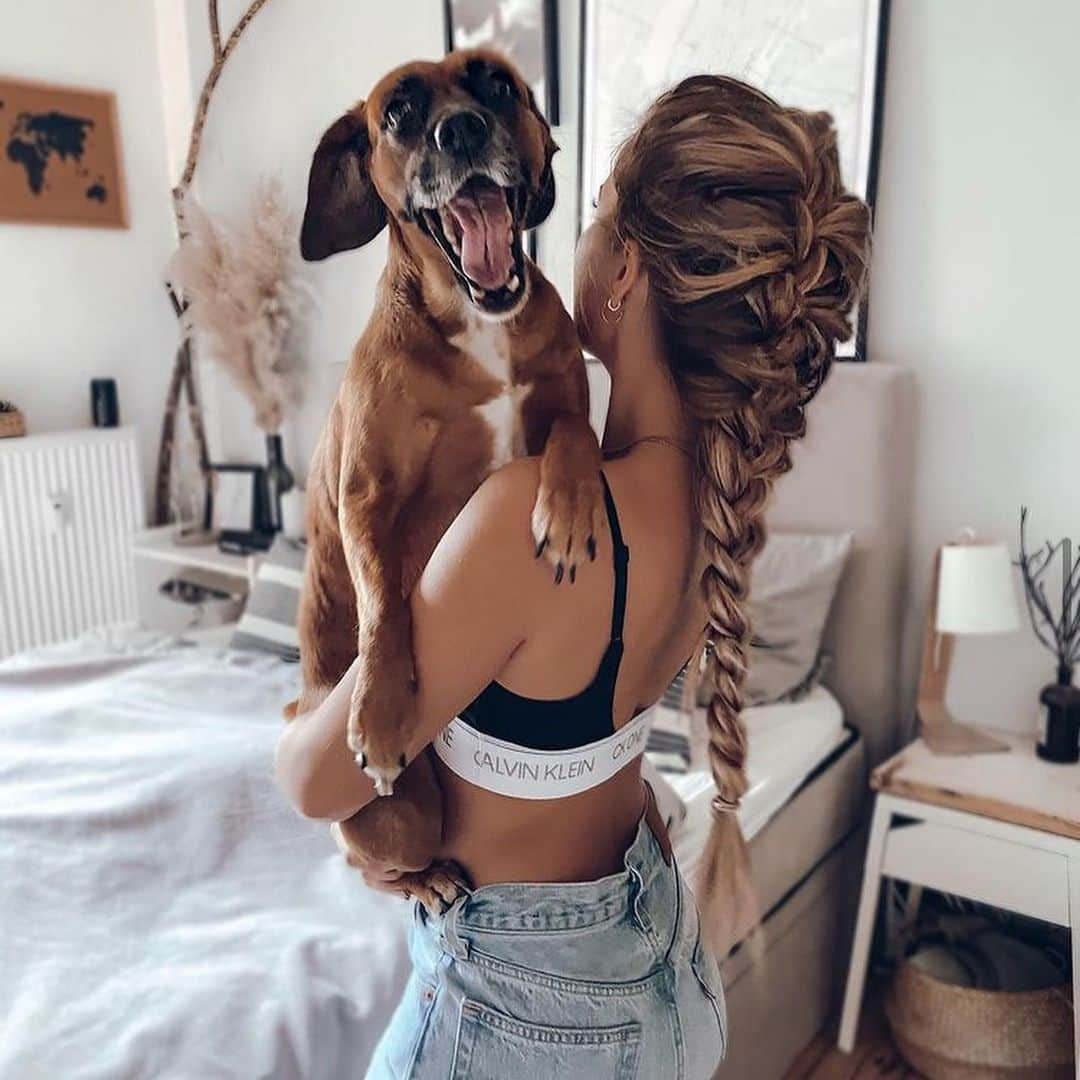 I N S T A B R A I Dのインスタグラム：「Because why not have a photoshoot with your dog if you can 🥰🥺」