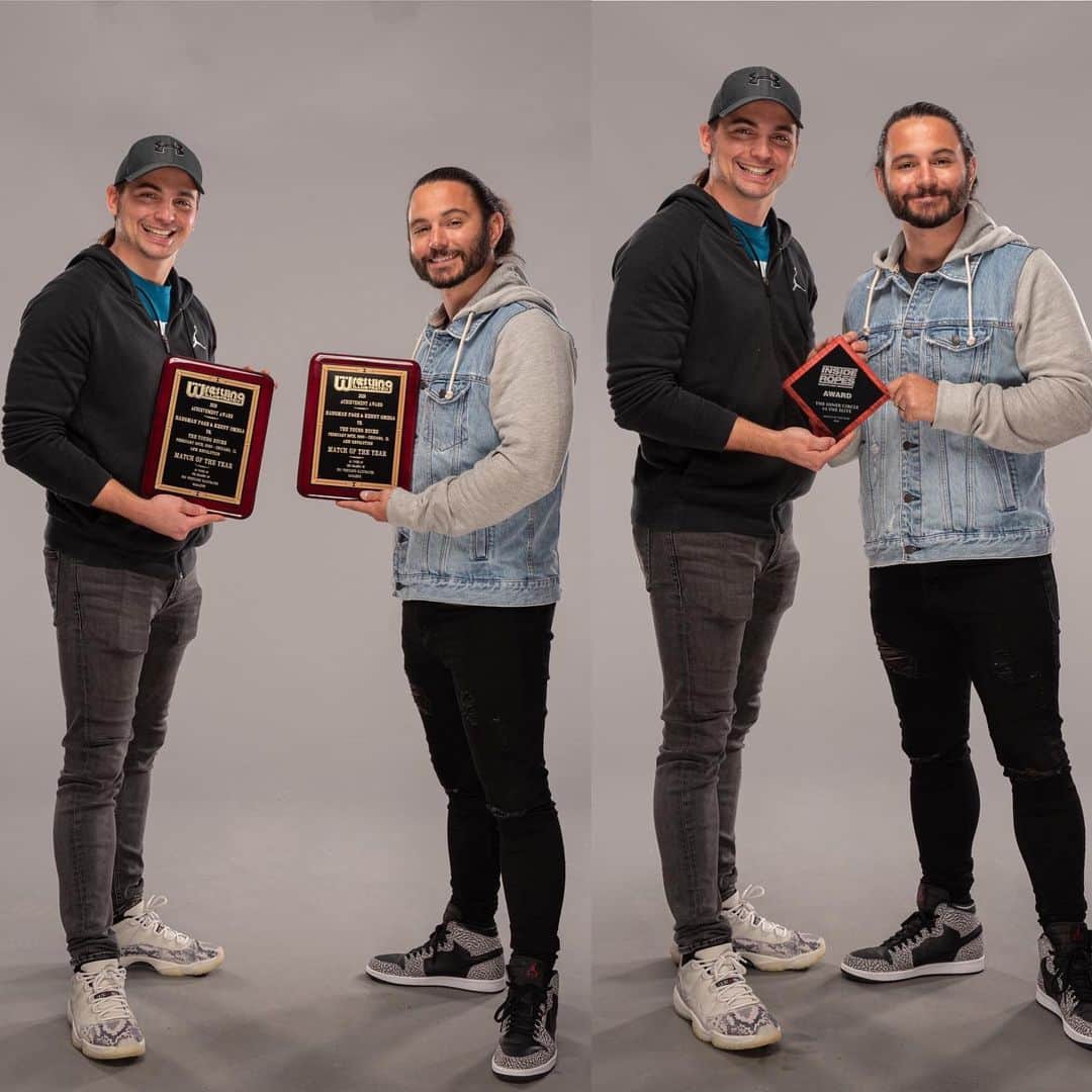 マット・ジャクソンのインスタグラム：「Honored to have received Pro Wrestling Illustrated’s Match of the Year for our match at Revolution against Omega/Hangman & Inside The Ropes Match of the Year for Stadium Stampede!」