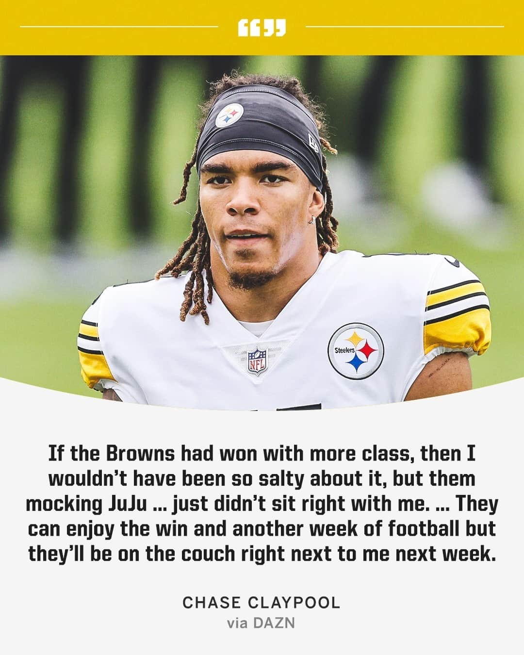 espnさんのインスタグラム写真 - (espnInstagram)「Chase Claypool called the Browns "classless" in their win over the Steelers 👀」1月15日 8時05分 - espn