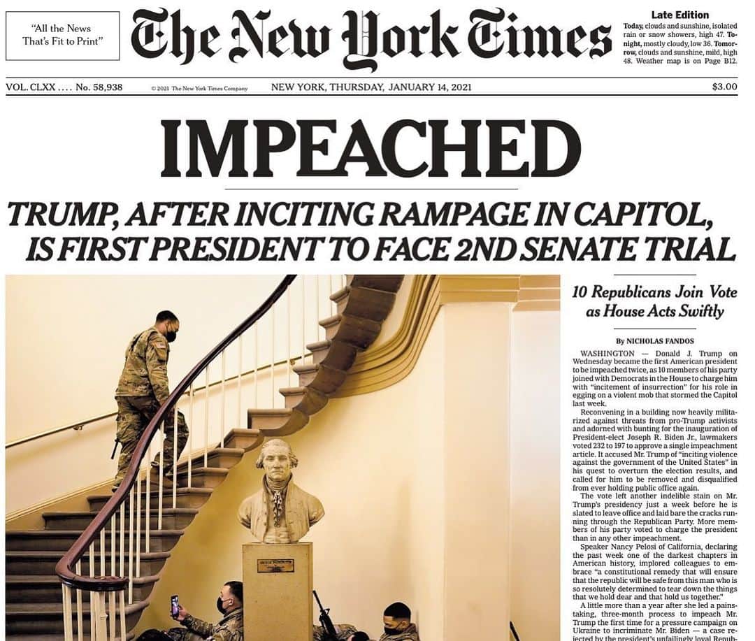 ダン・ブカティンスキーのインスタグラム：「Trying to make history any way he can.  #newyorktimes thanks @speakerpelosi」