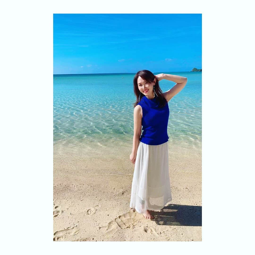 真野みづほのインスタグラム：「青💙 ブルー💙 Blue💙 파랑💙  #石垣島 #石垣島旅行  #青い海  #青い空  #青  #ブルー  #blue  #파랑」