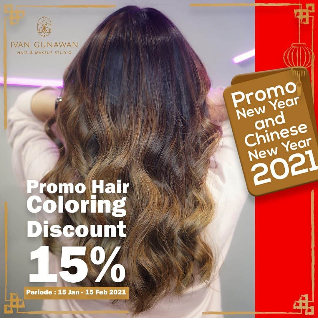 Ivan Gunawanさんのインスタグラム写真 - (Ivan GunawanInstagram)「Tahun baru, warna rambut pun baru !  Dapatkan promo discount sebesar 15% untuk service pewarnaan rambut selama periode 15 Januari - 15 Februari 2021  Ajak teman, kakak, saudara, dan reservasi melalui telepon atau Whatsapp ke +6281318969655  . 📍Ivan Gunawan Hair & Make Up Studio : RUKO KEBAYORAN SQUARE BLOK C-01, Jalan Boulevard Bintaro Jaya Sektor 7 - Tangerang Selatan . LOVE IS IN THE HAIR 🤍 . #salonbintaro #salonbintarosektor7 #haircut #hairstyling #menicurepedicure #haircoloring #barber #menshaircut #womenshaircut #IvanGunawanStudio @ivan_gunawan @ivangunawan_studio」1月15日 11時44分 - ivan_gunawan