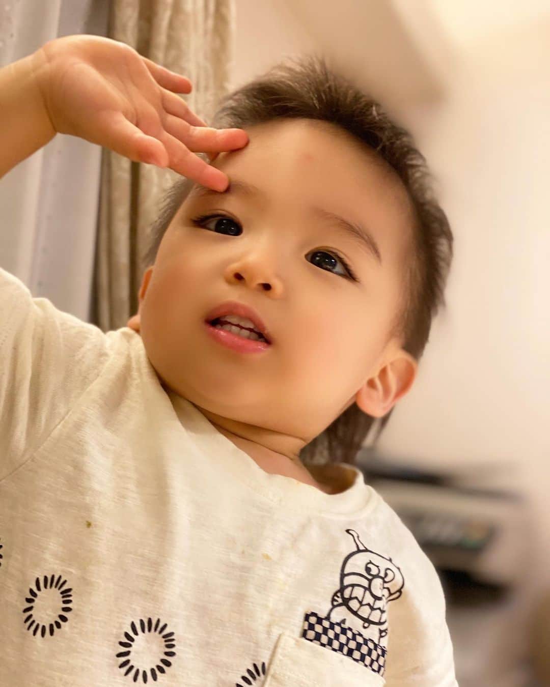 Momoeのインスタグラム：「#happy #家事 #育児 #family #家族 #boy #smile #男の子 #息子 #code #love #lucky #kids #子供 #thankyou #宝物 #ベビー #fashion #follow #心 #縁 #パパ #ママ #家族写真 #男の子ママ」