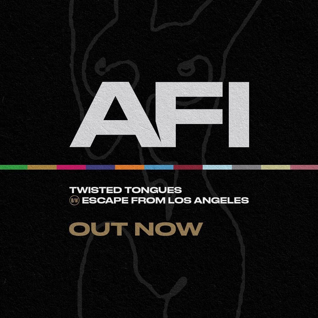 AFIのインスタグラム：「And so it begins… ﻿ ﻿“Twisted Tongues” & “Escape From Los Angeles” – Available everywhere now at the link in bio.」