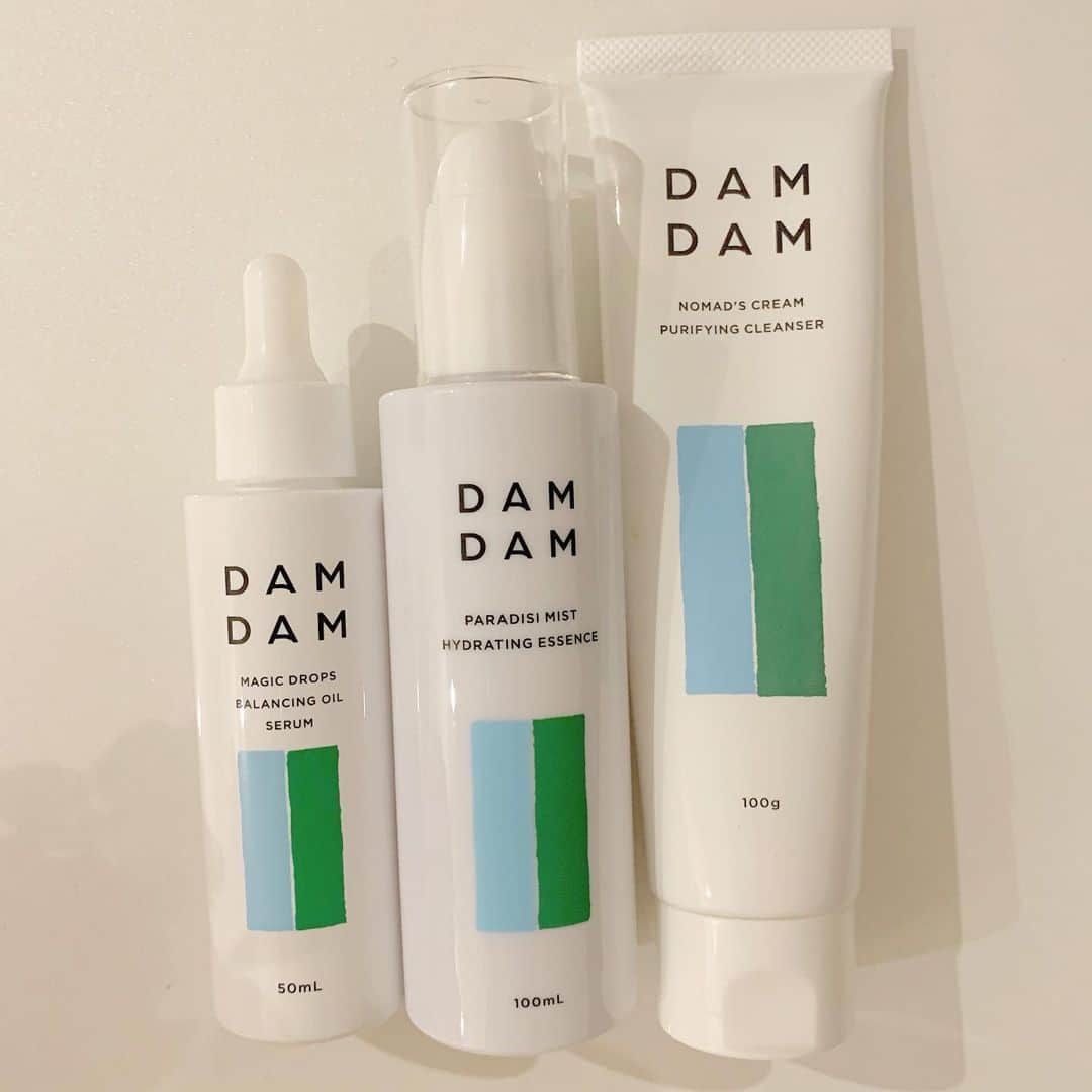 中西結梨花のインスタグラム：「乾燥が気になる冬はDAMDAMが最高💯 朝起きても保湿されてる感✨🤲🏻❄️むちゃむちゃ良い #damdam #コスメ」