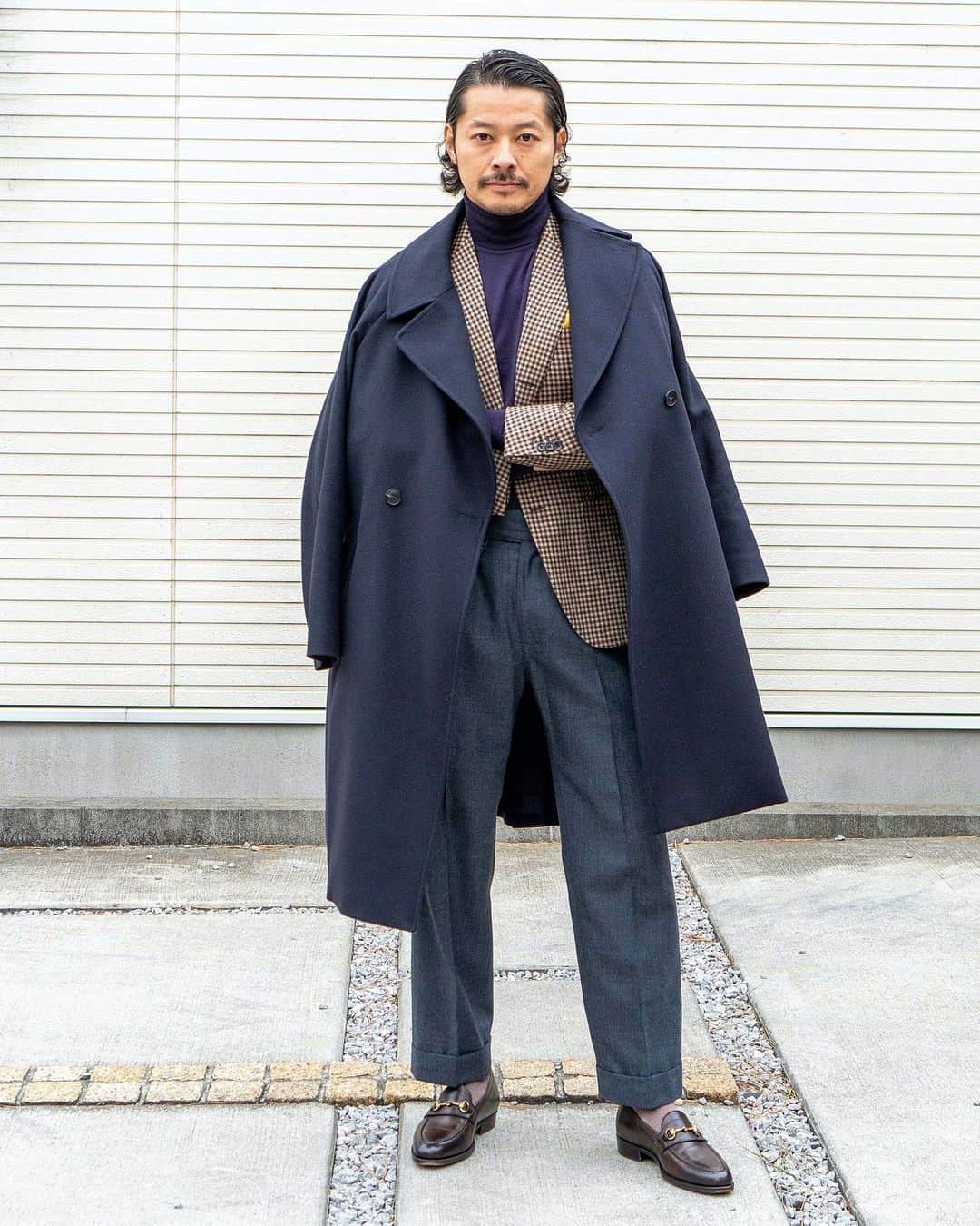 高田朋佳のインスタグラム：「Jacket style with @georgecleverley “The Colony”  ———————————————————————— #dressstyle #elegantstyle #modernclassicstyle #newclassicstyle #fashion #mensfashion #mensdressstyle #suitsstyle #dapperstyle #takadachannel」