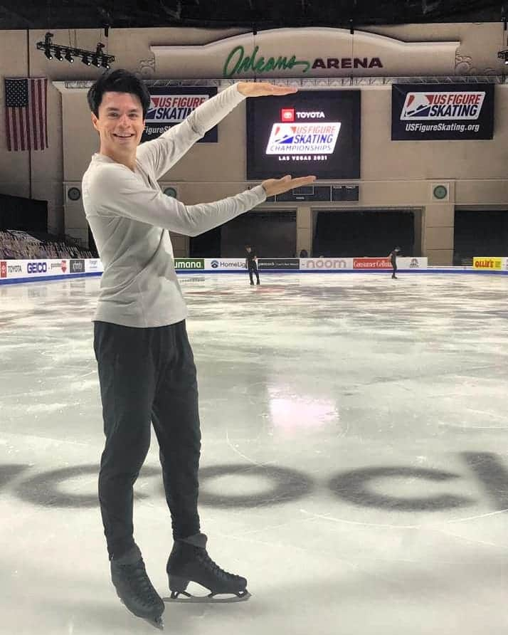 ヤロスラフ・パニオットのインスタグラム：「Official practice on US nationals @usfigureskating  . . . #usfigureskating #auraskates #auraexperience #johnwilsonblades #usnationals2021 #figureskating」