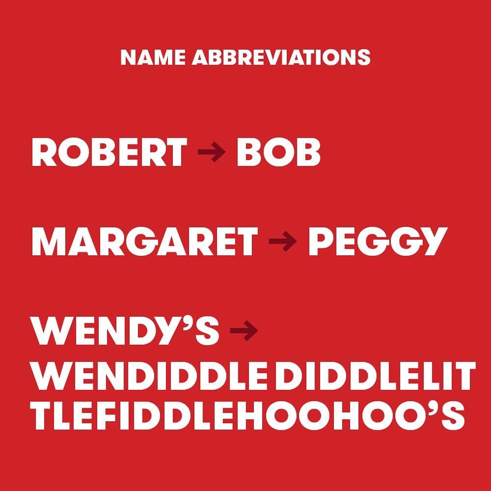 のインスタグラム：「Tell us your name and we’ll let you know your official name abbreviation.」