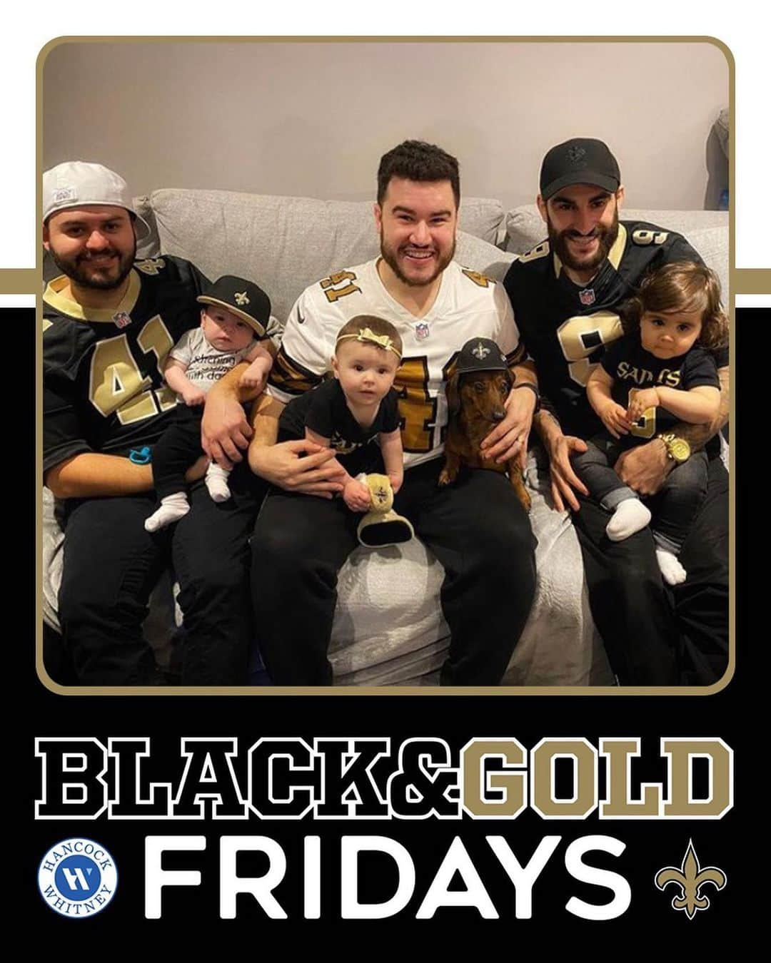 ニューオーリンズ・セインツさんのインスタグラム写真 - (ニューオーリンズ・セインツInstagram)「Tell us where you’re repping the Saints for #BlackAndGoldFriday! ⚜️」1月16日 4時24分 - saints