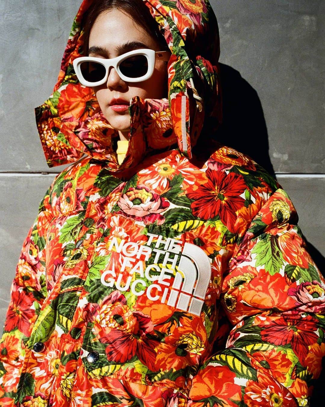 Araya Alberta Hargateのインスタグラム：「#thenorthfacexgucci」