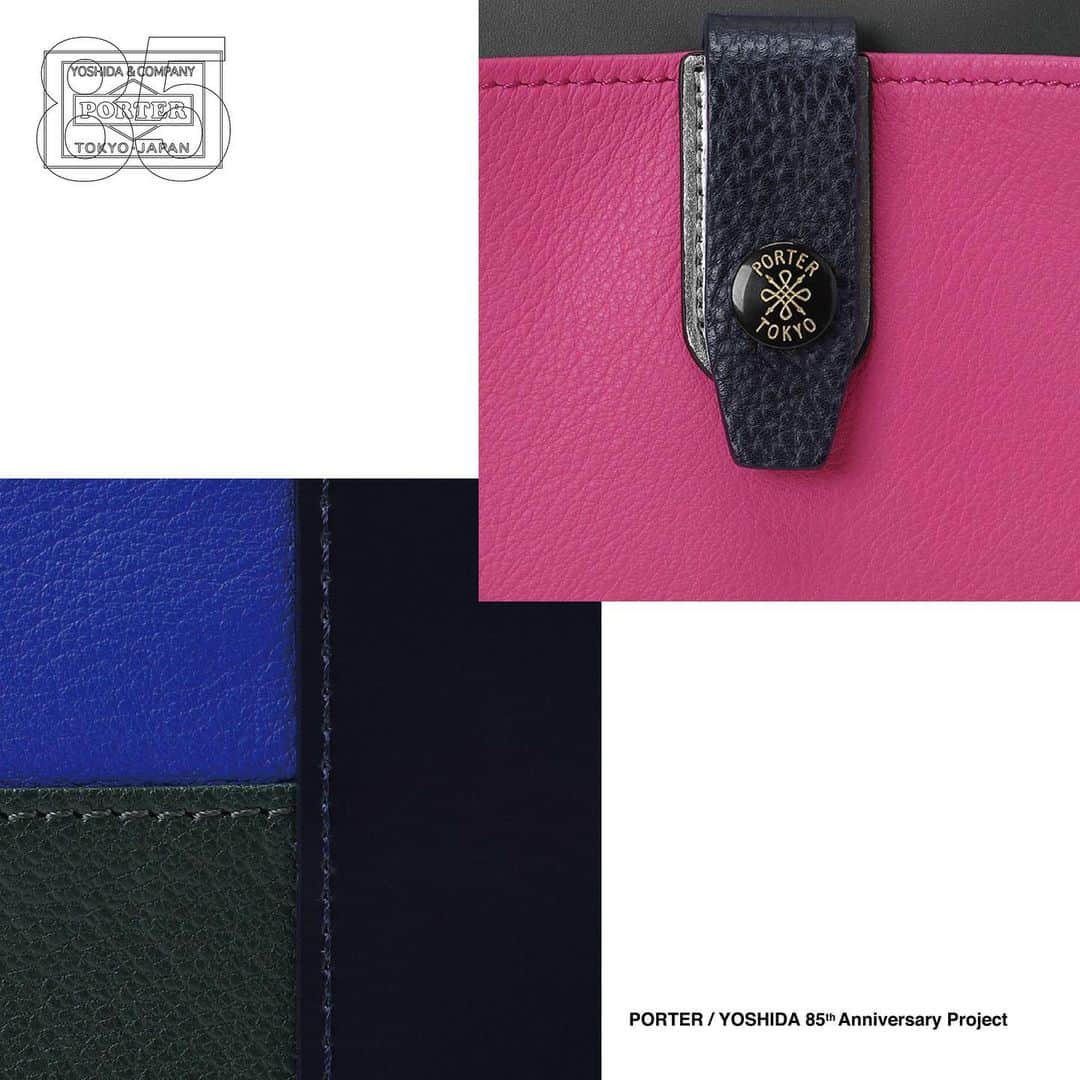 PORTER STANDさんのインスタグラム写真 - (PORTER STANDInstagram)「. PORTER / YOSHIDA 85th Anniversary Project PORTER CORE LEATHER CRAZYを発売します。  吉田カバン創業85周年を記念し、定番として20年以上愛され続ける“CORE”シリーズの2WAYトートバッグをベースに、製品を生産する過程で余った残革をパッチワークのようにしてリユースした「PORTER CORE LEATHER CRAZY」を発売します。  創業者の吉田吉蔵はどんな切れ端の革も大切にし、材料を無駄にすることに厳しい人でした。その精神はいまも吉田カバンのなかで脈々と受け継がれ、この85周年を機に私たちにしかできないモノ作りとして本シリーズを企画しました。  カバンを製作し終えると少なからず余りがでる残革をパッチワークのように繋ぎ合わせ、カバンをカタチ作る各パーツとして使用しています。革の種類や状態、加工方法も異なる多種多様な残革の厚みを揃え、最適な場所に配置し、手間を惜しまず丁寧に仕上げる技術はまさに職人技と云える出来栄えで、レザー製品の面白さを感じていただけるシリーズです。  モチーフとなった型は1998A/Wに発表された“CORE”シリーズの2WAYトートバッグです。この2WAYトートバッグは1950～60年代のニュースペーパーバッグからインスピレーションを受け、もともとハンドルがなかった作りに吉田カバンらしく使いやすい仕様として革ハンドルを取り付けたものです。現在でも定番アイテムとしては多くの人に愛される吉田カバンを象徴するアイコニックなアイテムの一つです。 本シリーズでは既存のサイズにアレンジを加え、男女問わずお使いいただけるL・M・Sの3サイズ展開です。ヴィヴィッドなカラーやユニークな素材を組み合わせたクレイジーパターンは、一つのカバンでも様々な表情をお楽しみいただけます。こちらは生産数に限りがあり、各アイテムにシリアルナンバーが入ります。  2WAY TOTE BAG（L） ¥180,000＋tax W430/H340/D190mm  2WAY TOTE BAG（M） ¥165,000＋tax W360/H270/D150mm  2WAY TOTE BAG（S） ¥148,000＋tax W250/H180/D130mm  発売日：1月22日（金） ※吉田カバンオフィシャルオンラインストアはPM12:00から発売します。  こちらのアイテムは、PORTER flagship store、PORTER STAND、PORTER EXCHANGE、KURA CHIKA by PORTER一部店舗（渋谷・横浜・新宿・上野・福岡）、CLOAKROOM by PORTER、吉田カバンオフィシャルオンラインストア、District UNITED ARROWSのみでの限定発売です。  ※完全数量限定につき、在庫がなくなり次第終了となります。 ※当日の状況により止むを得ず販売方法を変更する場合がございます。予めご了承ください。   創業者のモノを大切にする精神と、その想いを繋ぐ吉田カバンのモノ作りへのこだわりが詰まった佇まいある逸品です。  #yoshidakaban #porter #luggagelabel #porteryoshida #madeinjapan #japan #85thanniversary #heatandsoulintoeverystich #porterflagshipstore #porterstand #porterexchage #kurachikabyporter #cloakroombyporter #districtunitedarrows #coreleathercrazy #sustainable #reuse #吉田カバン #ポーター #日本製 #85周年 #一針入魂 #コアレザークレイジー #サスティナブル #リユース」1月15日 21時07分 - porter_stand