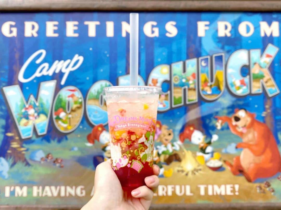 澪花のインスタグラム：「. 🍓おすすめ#ディズニーフード 🍓 .  🗾#tokyodisneyland  💸#スパークリングドリンク （ミックスフルーツ）¥450  . 昨年パークを訪れた際にとても美味しかった フルーツがゴロゴロ入ったサイダー🥰 . チェリー味のゼリーとシロップに イチゴとマンゴーの果肉が入った贅沢ドリンクです🍒 パークのドリンクってほんと美味しいよね😳 こんなカフェがあればよいのに😂 . 通年販売してほしいくらい美味しかったので 忘れないうちにシェアしてみました🥰 . #tokyodisneyresort #ベイマックス」