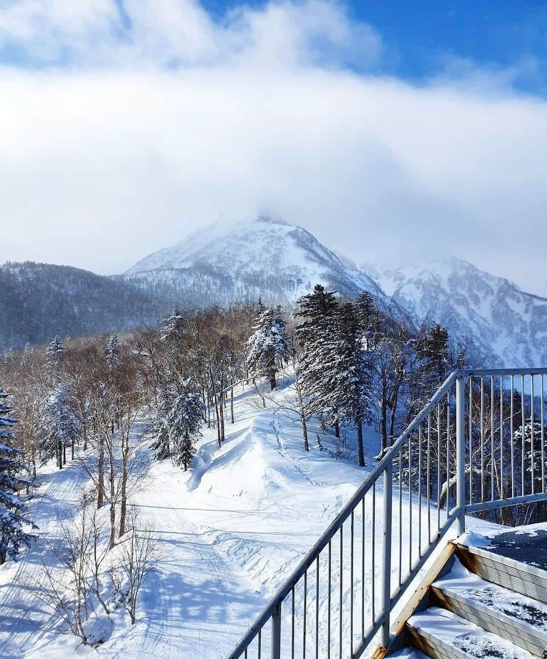 All Nippon Airwaysさんのインスタグラム写真 - (All Nippon AirwaysInstagram)「This snow-covered view of #MountKurodake is the peak of our day 🗻  📷: @celinechnog.realtor #Regram #FlyANA」1月15日 23時27分 - allnipponairways