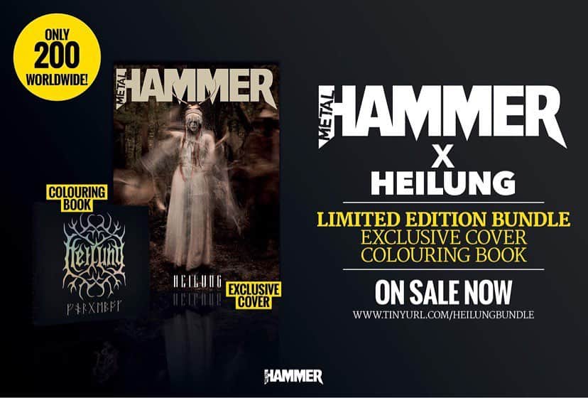 METAL HAMMERのインスタグラム：「Metal Hammer is proud to team up with Heilung for this limited edition bundle, featuring an exclusive alternate cover and a colouring book! On sale now from tinyurl.com/HeilungBundle, only 200 worldwide (link in our bio) #Heilung #MetalHammer #Metal #Rock」