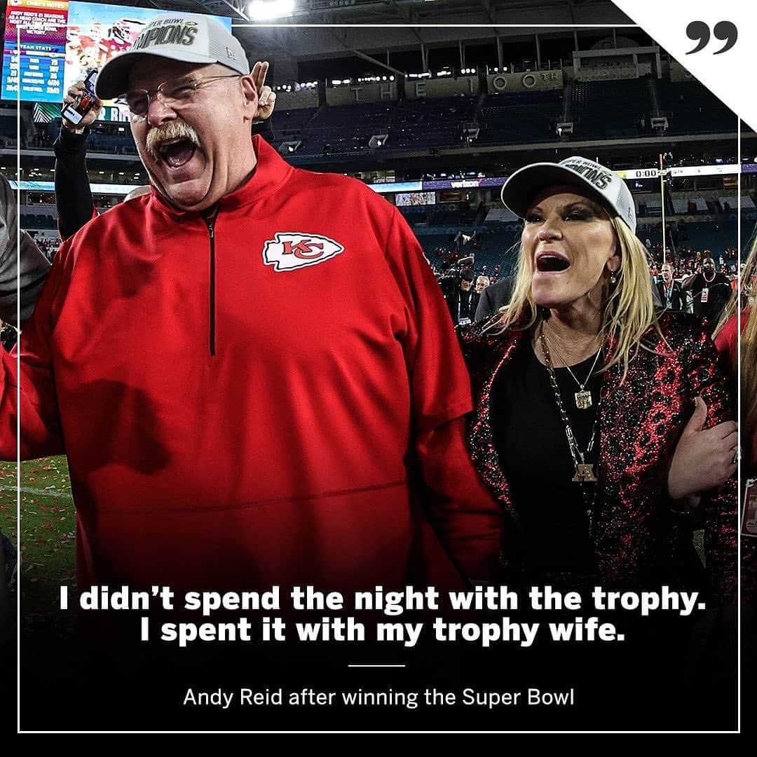 スポーツセンターさんのインスタグラム写真 - (スポーツセンターInstagram)「Andy Reid had some legendary quotes and moments during the Chiefs Super Bowl run last year. 😂」1月16日 0時40分 - sportscenter