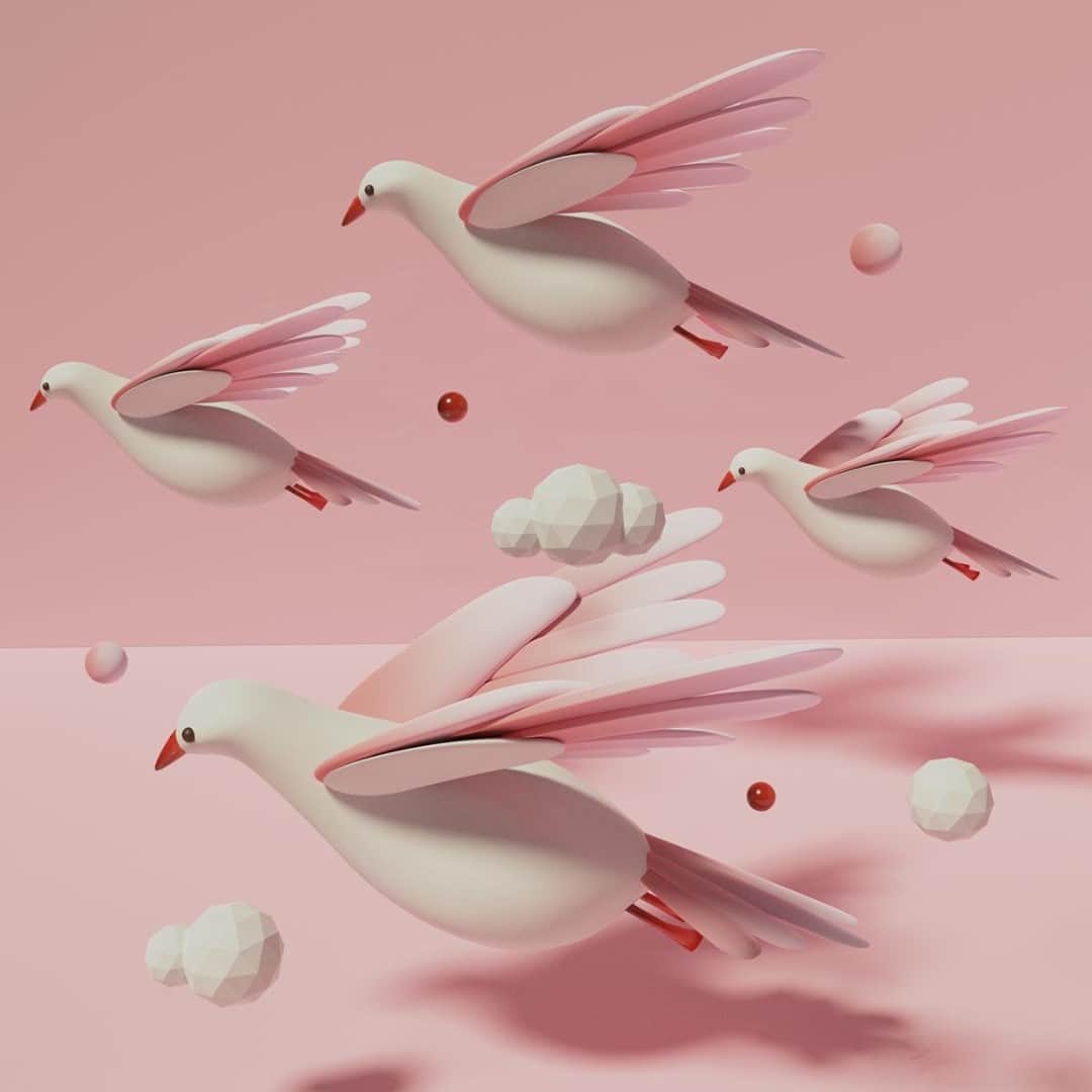Dribbbleさんのインスタグラム写真 - (DribbbleInstagram)「Adobe Aero - The Migration by Elen Winata ⠀ ⠀ #dribbble #design #3D #blender #illustration #3Dart #dribbblers」1月16日 1時45分 - dribbble