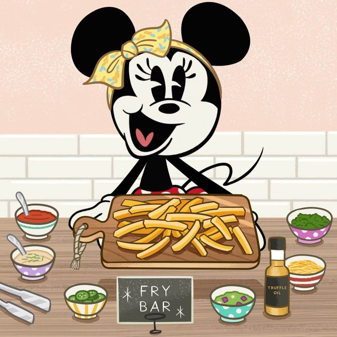 のインスタグラム：「Testing out all kinds of yummy recipes today! Because can anyone ever eat just one fry? 😂🍟」