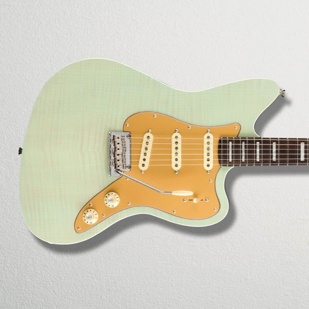 Fender Guitarさんのインスタグラム写真 - (Fender GuitarInstagram)「Offset elegance and Stratocaster® versatility come together in the Parallel Universe Vol II Strat® Jazz Deluxe. Ravishing in Transparent Faded Seafoam Green and featuring Fender Custom Shop Texas Special™ Strat pickups, a two-point tremolo bridge and a solid rosewood neck, this instrument plays like a dream with looks to match. Learn more via link in bio.」1月16日 2時00分 - fender