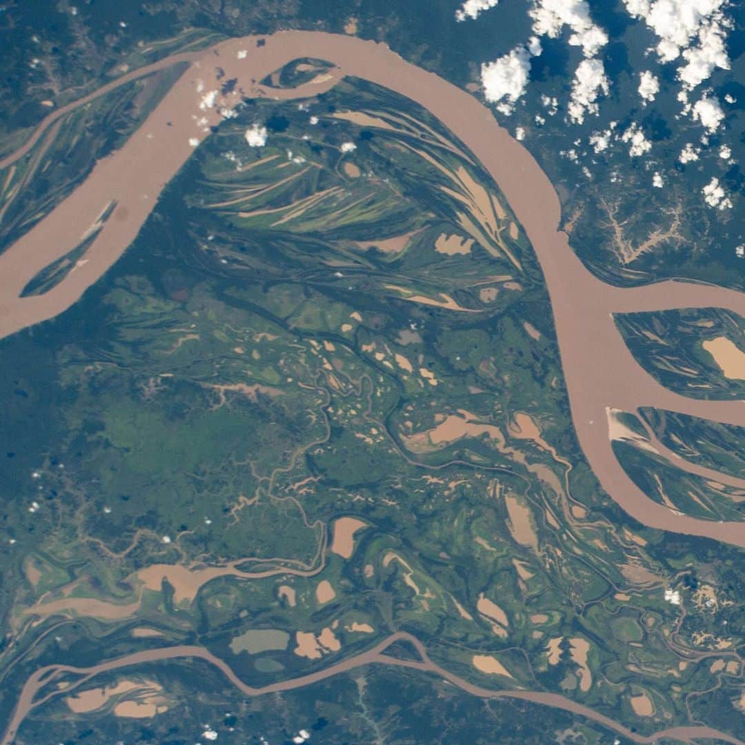 国際宇宙ステーションさんのインスタグラム写真 - (国際宇宙ステーションInstagram)「The Amazon River is pictured from the International Space Station as it orbited 260 miles above Brazil in South America. #nasa #earth #south #america #brazil #amazon #river #international #space #station」1月16日 2時03分 - iss