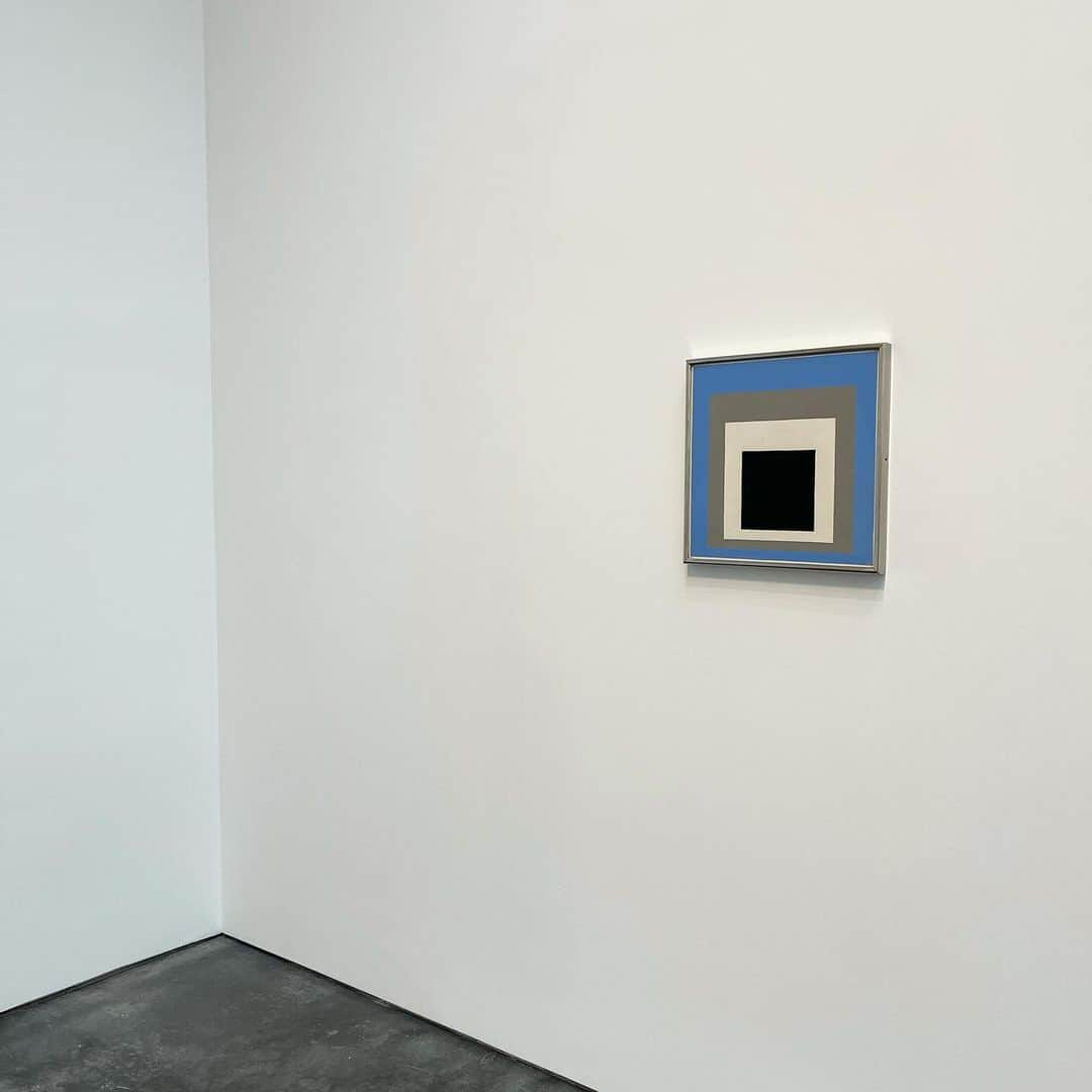 デレク ラムのインスタグラム：「Never Finished Josef Albers and Giorgio Morandi @davidzwirner #space #light #color」