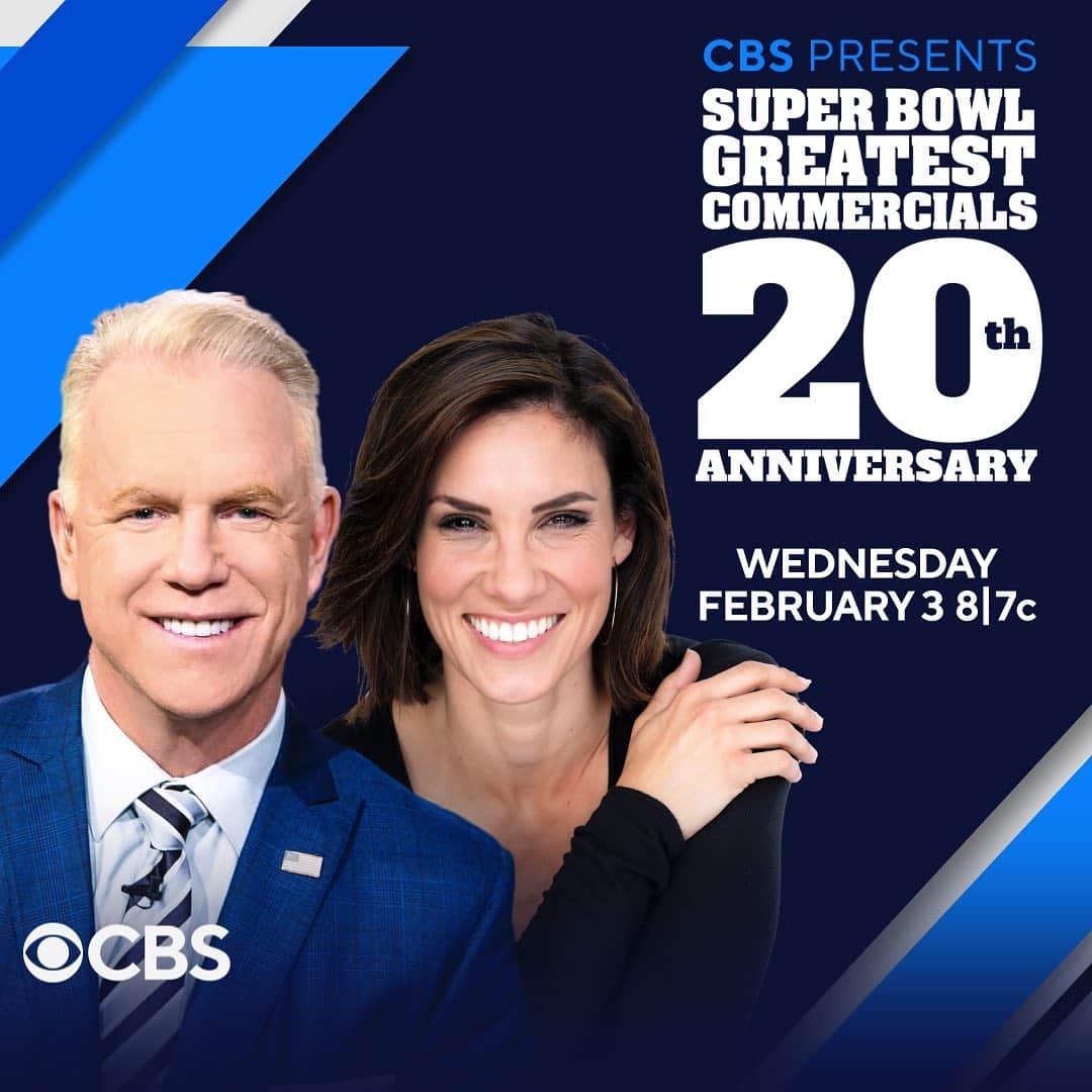 ダニエラ・ルーアのインスタグラム：「Look whats comin to ya again Febuary 3rd on #CBS ! Celebrating “SUPER BOWL’S GREATEST COMMERCIALS” 20th ANNIVERSARY and I’m so honored to join this team again and co-host for a 5th year ☺️ Let’s do this Boomer! Go to cbs.com/sbgc to vote!! Link in bio too . Olhem o que vem aí outra vez dia 3 de Fevereiro! Vamos celebrar o 20° aniversário de “SUPER BOWL’S GREATEST COMMERCIALS”! É uma honra juntar-me outra vez a esta equipa e co-apresentar o programa pelo 5° ano ☺️ Vamos a isto Boomer! . @cbstv @boomeresiasonfoundation @cbstvstudios #superbowl #host #year5 #20thanniverssary #excited #happiness #feliz」