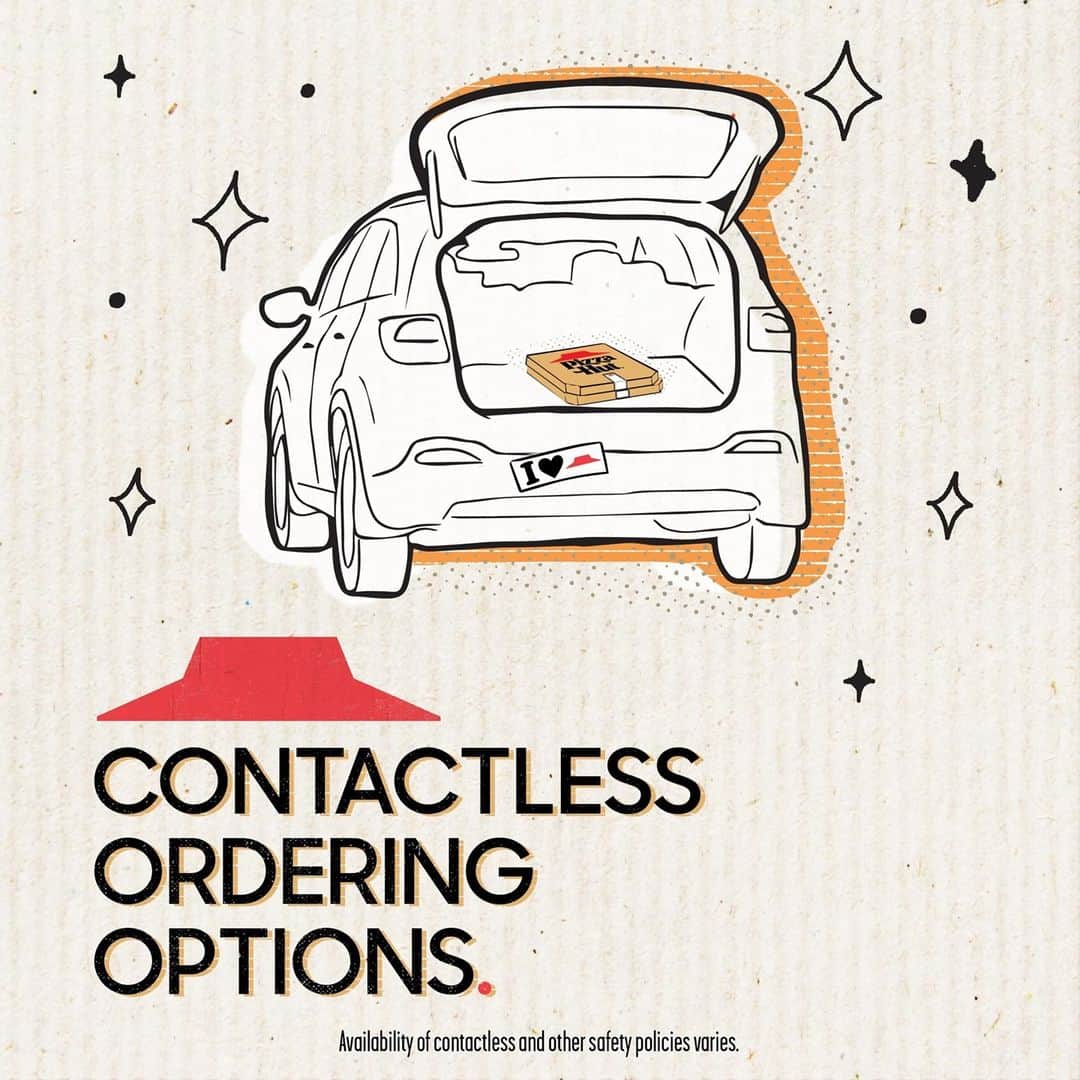 Pizza Hutのインスタグラム：「Let us do the cooking and order your favorites for contactless delivery and curbside pickup.」