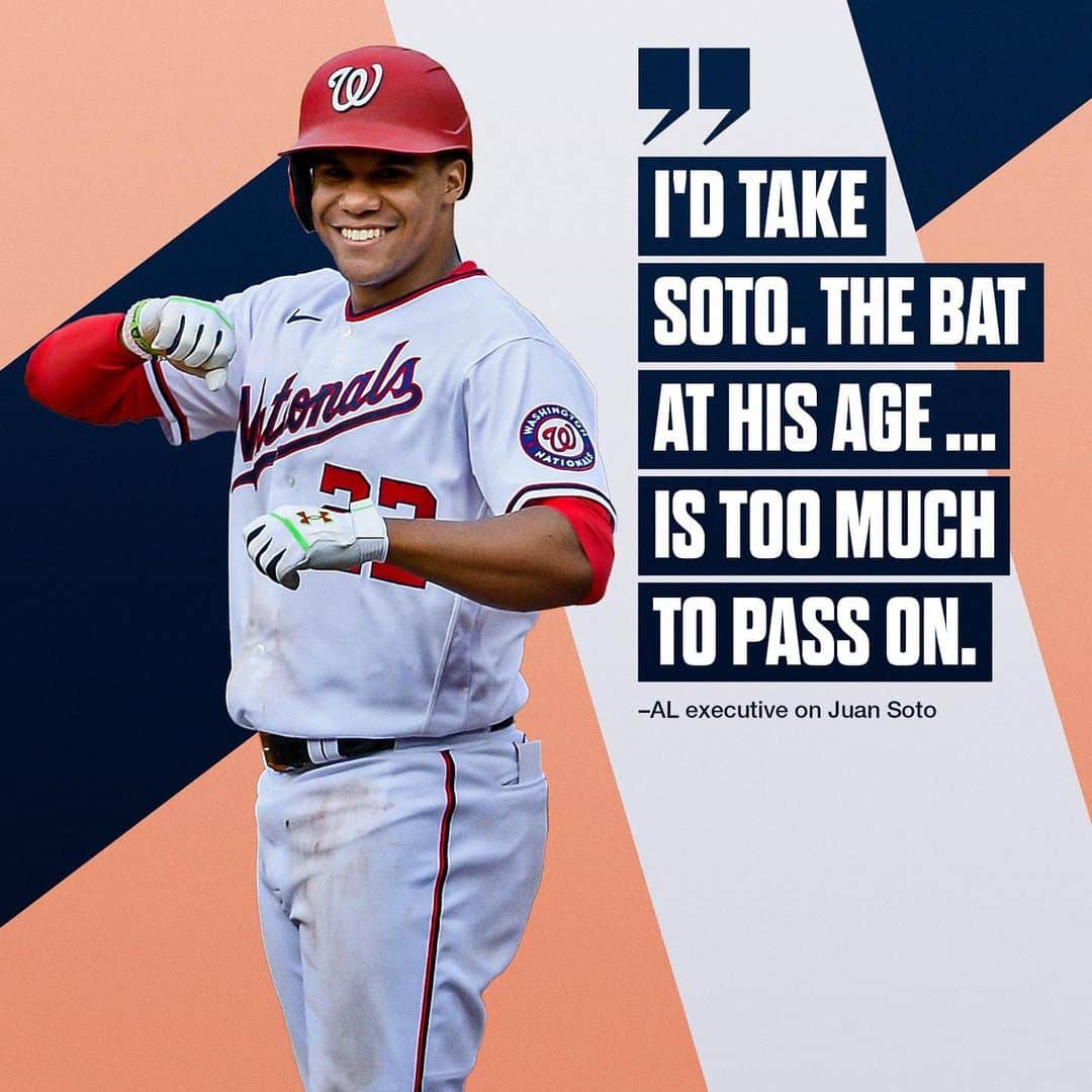 MLBさんのインスタグラム写真 - (MLBInstagram)「Tatis, Soto, or Acuña?  MLB.com polled 20 executives on which young superstar they would start their team with.  Swipe for the results ➡️」1月16日 7時12分 - mlb
