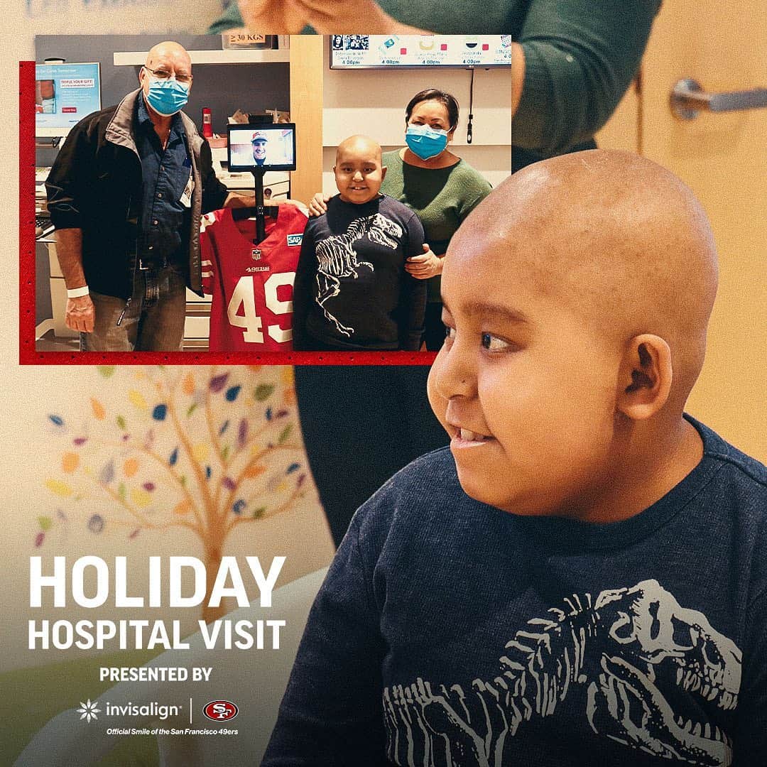 サンフランシスコ・フォーティナイナーズさんのインスタグラム写真 - (サンフランシスコ・フォーティナイナーズInstagram)「The 49ers, @dan_skill.94 and @invisalign teamed up to bring holiday cheer and smiles from miles away to pediatric patients in The Bay ❤️ #FTTB」1月16日 7時24分 - 49ers