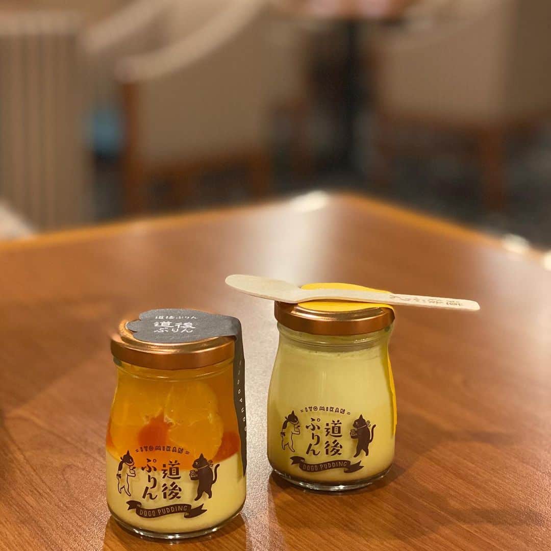 のインスタグラム：「#過去pic  道後温泉の商店街での撮影の合間に出会った #道後プリン 🍮  こういうレトロな瓶良いわぁ🤤 Morozoffのプリンのガラス瓶とか 小さい時めちゃおうちにあったなぁ (誰が共感してくれるかな🤣)  種類も豊富で、みかん入りもあるよ🍊 @dogopurin   温泉からもすぐで 湯巡りの合間に湯上がりプリンできちゃう！♨️  ※現在はコロナウイルス拡散防止の為、 お店はしばらくの間休業中だそうです🙇‍♀️ ＿＿＿＿＿＿＿＿＿＿＿＿＿＿＿＿＿＿＿＿＿＿＿＿＿ #shooting #model #hotsprings #onsen #japan #ehime #dogo #hotel #trip #travel #cafe #pudding #旅行 #旅 #温泉旅行 #道後温泉 #道後プリンスホテル #温泉 #温泉旅館 #愛媛旅行 #愛媛 #愛媛県 #道後 #ホテル #モデル #モデル撮影 #カフェ #プリン」