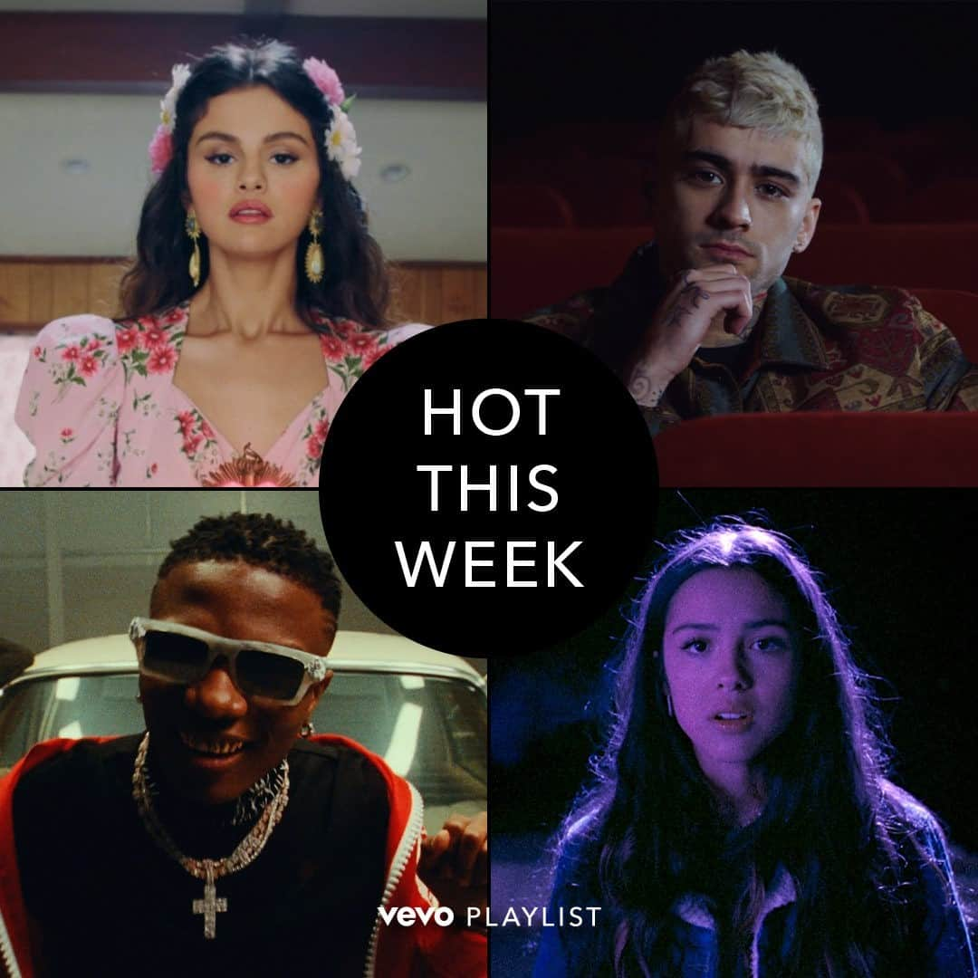 Vevoさんのインスタグラム写真 - (VevoInstagram)「Today's Hot This Week episode is loaded. 🔥 From @SelenaGomez and @ZAYN to @WizKidayo and newcomer @olivia.rodrigo, we want to know: Which video is your favorite? 🔊 ⠀⠀⠀⠀⠀⠀⠀⠀⠀ ▶️[Link in bio] #SelenaGomez #ZAYN #WizKid #OliviaRodrigo」1月16日 8時01分 - vevo