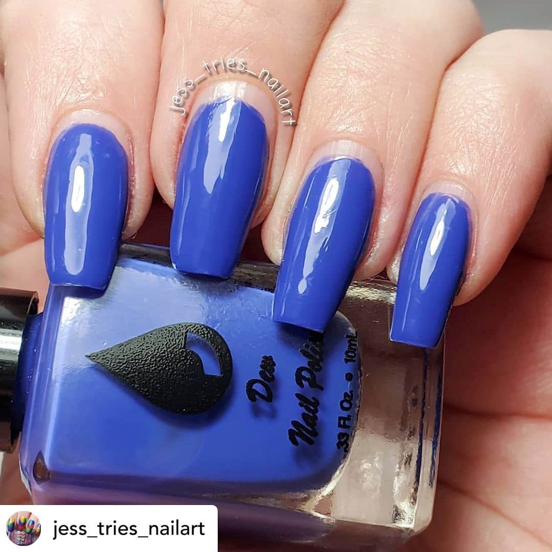 Nail Designsさんのインスタグラム写真 - (Nail DesignsInstagram)「Credit • @jess_tries_nailart Let me introduce you to the next beautiful shade from @dewnailpolish called Twinkle! Its a pretty blue-purple color thats fully opaque in 2-3 coats.   You definitely need to check these out!  #swatch #swatches #notd #nailjunkie #nailsnailsnails #dewnailpolish #nailpolish #naturalnails #nailaddict #nailaddiction #nailstoinspire #nailstyle #nails」1月16日 8時14分 - nailartfeature