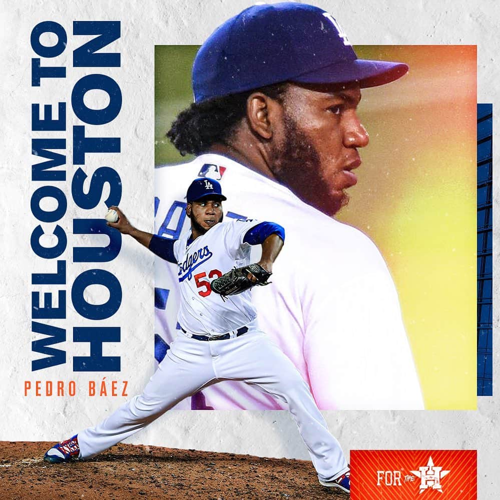 ヒューストン・アストロズのインスタグラム：「It’s official, @pedrobaez52 is on his way to H-Town with a 2-year deal!」