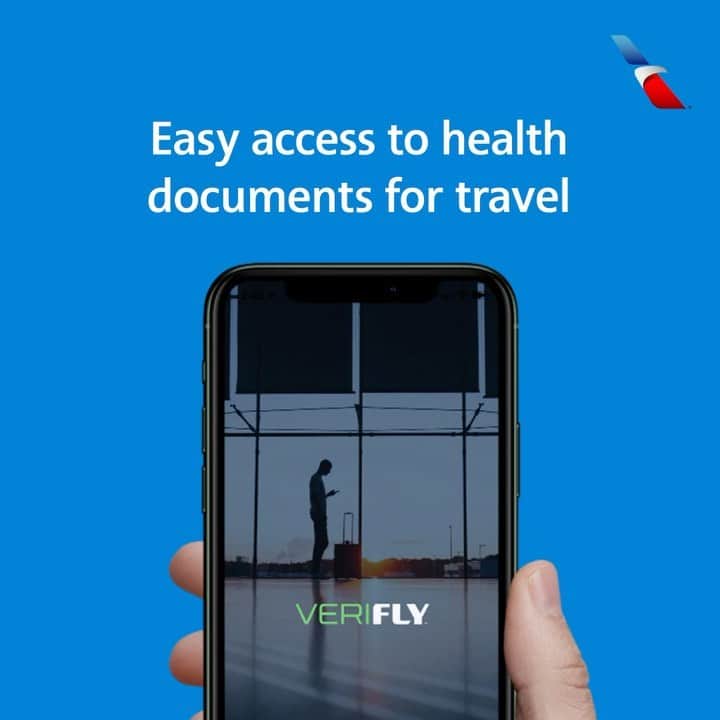 アメリカン航空のインスタグラム：「Travel confidently with peace of mind knowing that all of your required COVID-19 travel documents are cleared for takeoff. American is the first U.S. airline to introduce a health passport for inbound travel to the United States from all international destinations. Link to newsroom in bio.」