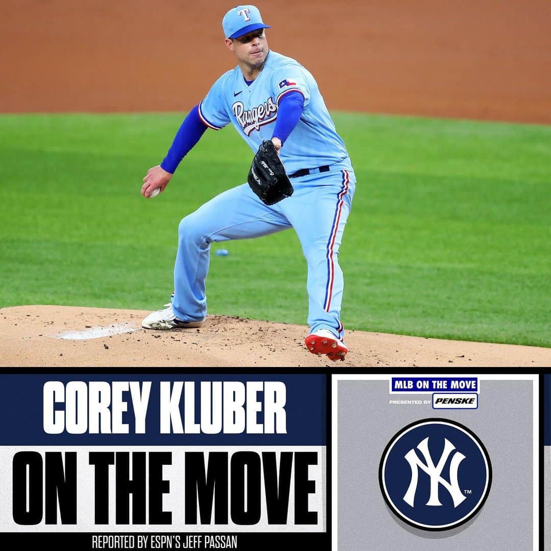 MLBさんのインスタグラム写真 - (MLBInstagram)「Corey Kluber is Bronx bound.  The Yankees have signed the 2-time Cy Young winner to a deal, according to Jeff Passan.」1月16日 9時38分 - mlb