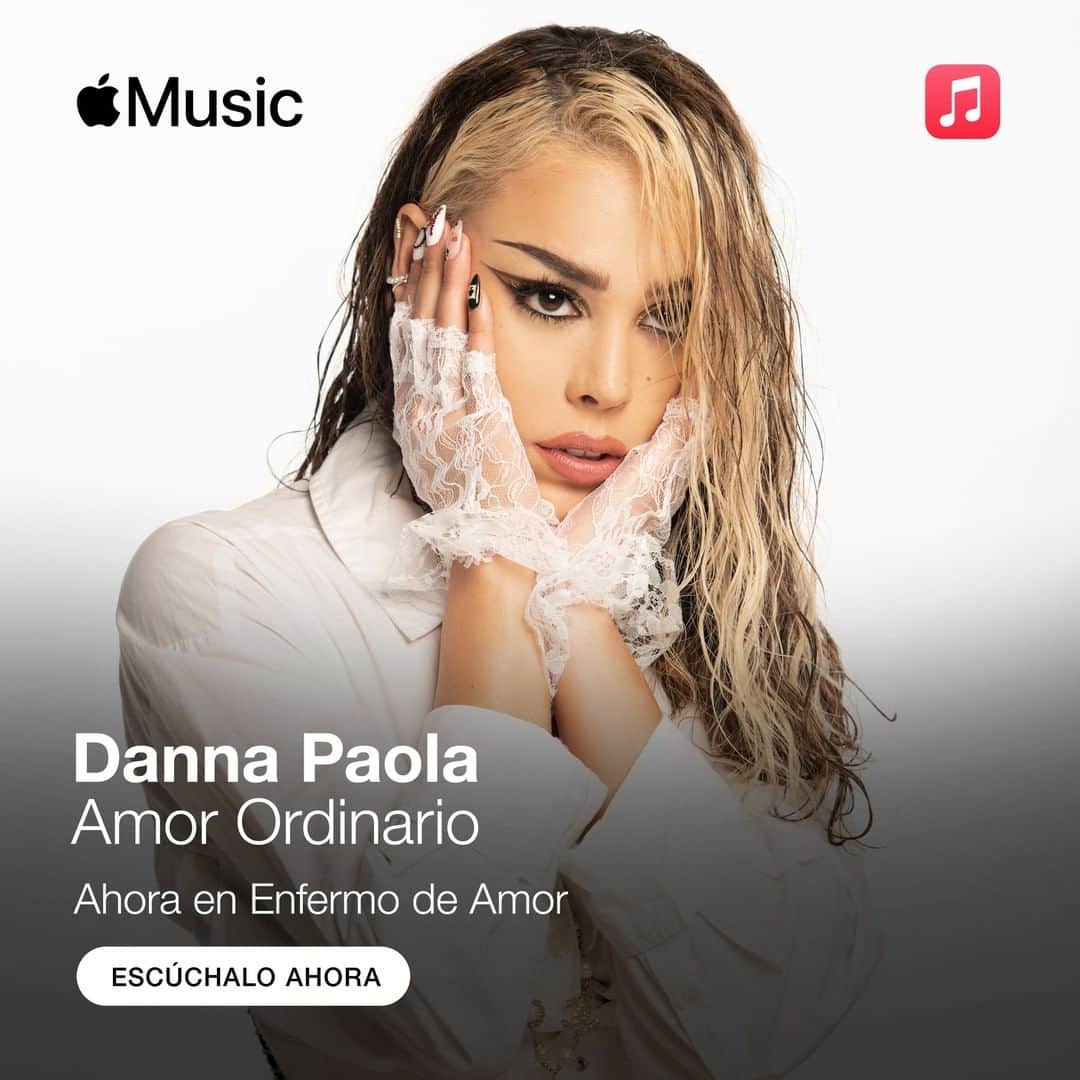Danna Paolaのインスタグラム：「#AmorOrdinario 💔 te hará latir fuerte el corazón. Escúchala en #EnfermoDeAmor de @applemusic  y cántala conmigo con la función de "lyrics". #KO 🥀🔥 https://apple.co/Danna_enfermodeamor」