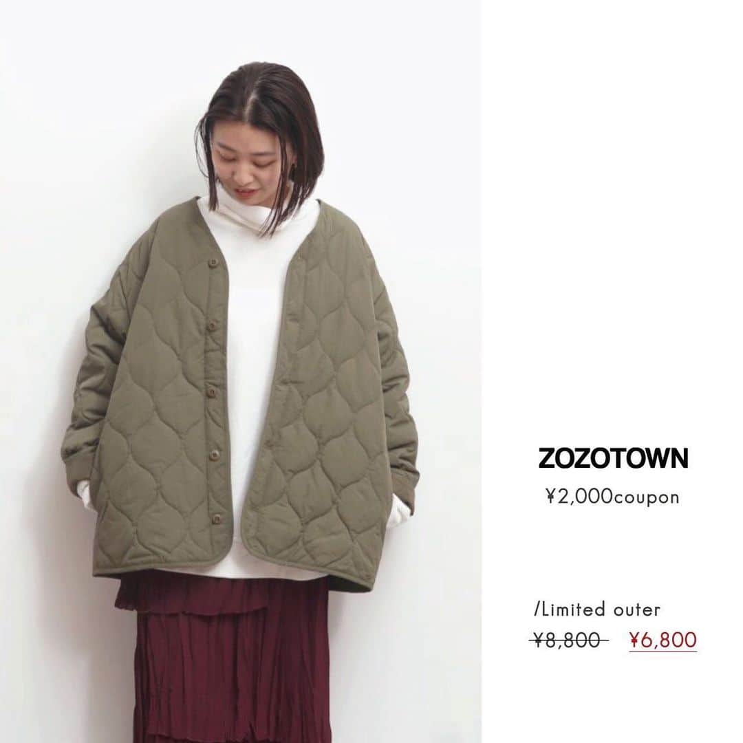 Ungridさんのインスタグラム写真 - (UngridInstagram)「【ZOZOTOWN】 ¥2,000 OFFクーポン実施中🈹 ZOZO限定アイテムも対象__________ . #キルティングライナーコート ¥8,800(tax in)→¥6,800(tax in) . #リブニットフレアパンツ ¥6,050(tax in)→¥4,050(tax in) . #タートルスウェット ¥6,050(tax in)→¥4,050(tax in) . @ungrid_official  #TOPページURLよりご覧下さい . #ungrid #ungrid_staffsnap #zozotown」1月16日 22時06分 - ungrid_official