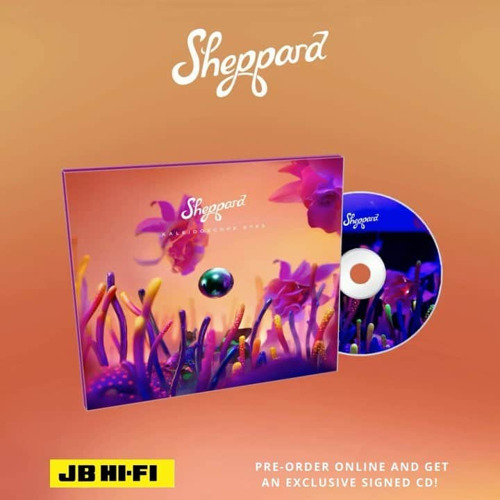 シェパードのインスタグラム：「The countdown is on. 6 weeks until 'Kaleidoscope Eyes' gets released to the world! You can also score yourself an exclusive CD signed by us 🖊. All you have to do is preorder online from @jbhifi 📀💿 head to our link in bio to grab yours」